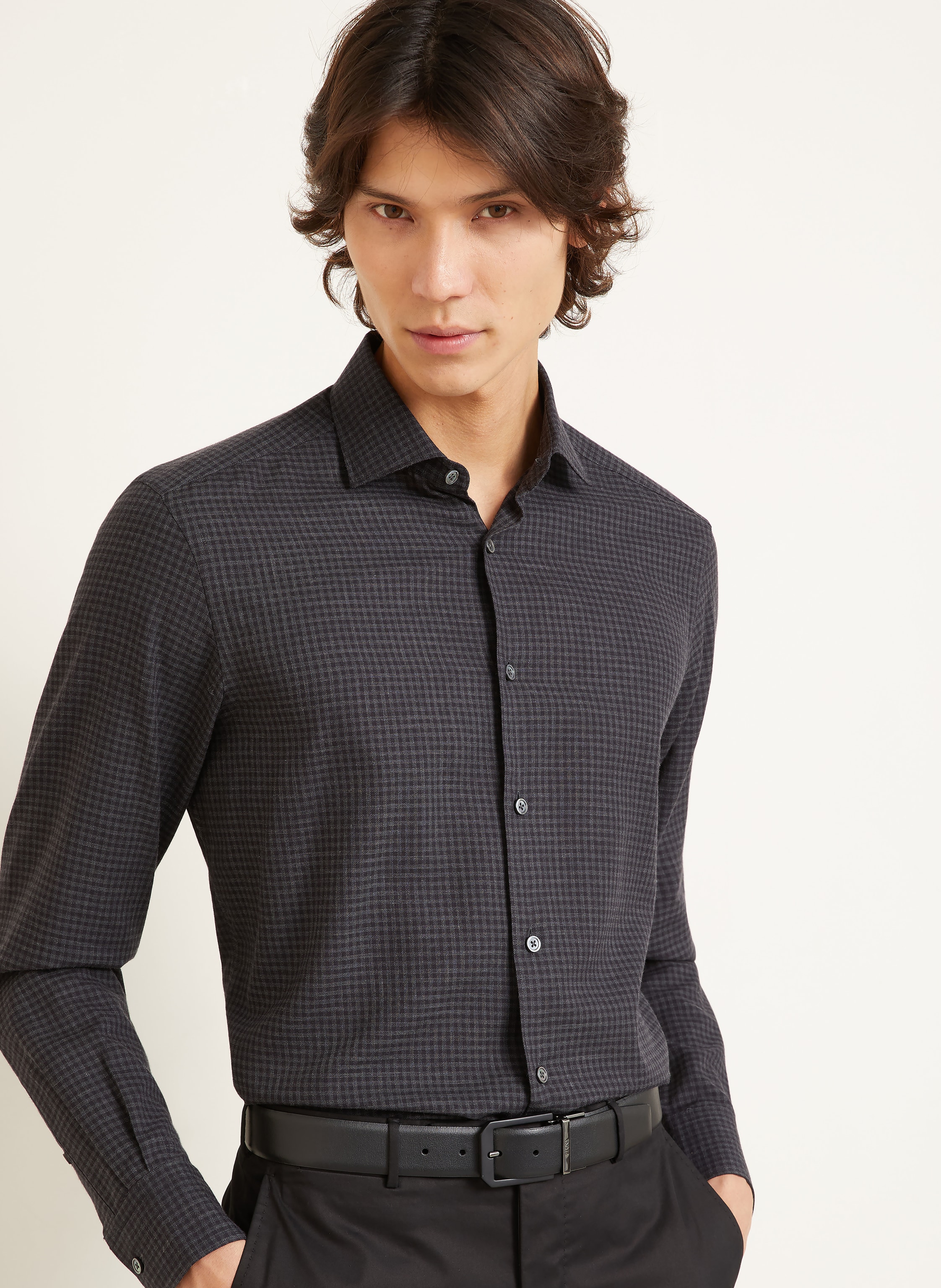 Thumbnail - Zegna Hemd Cashco Regular Fit blau