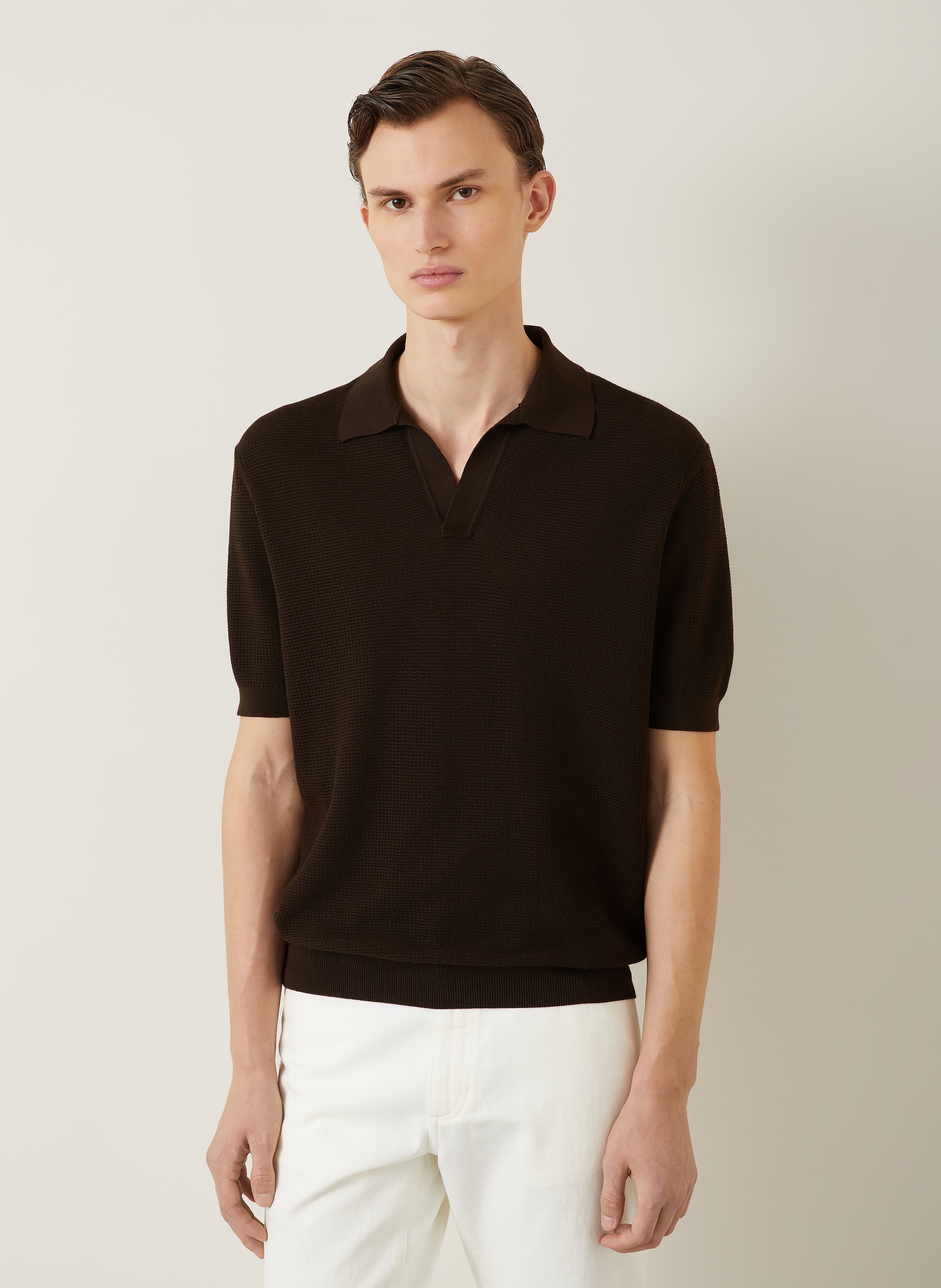 Thumbnail - Zegna Strick-Poloshirt braun