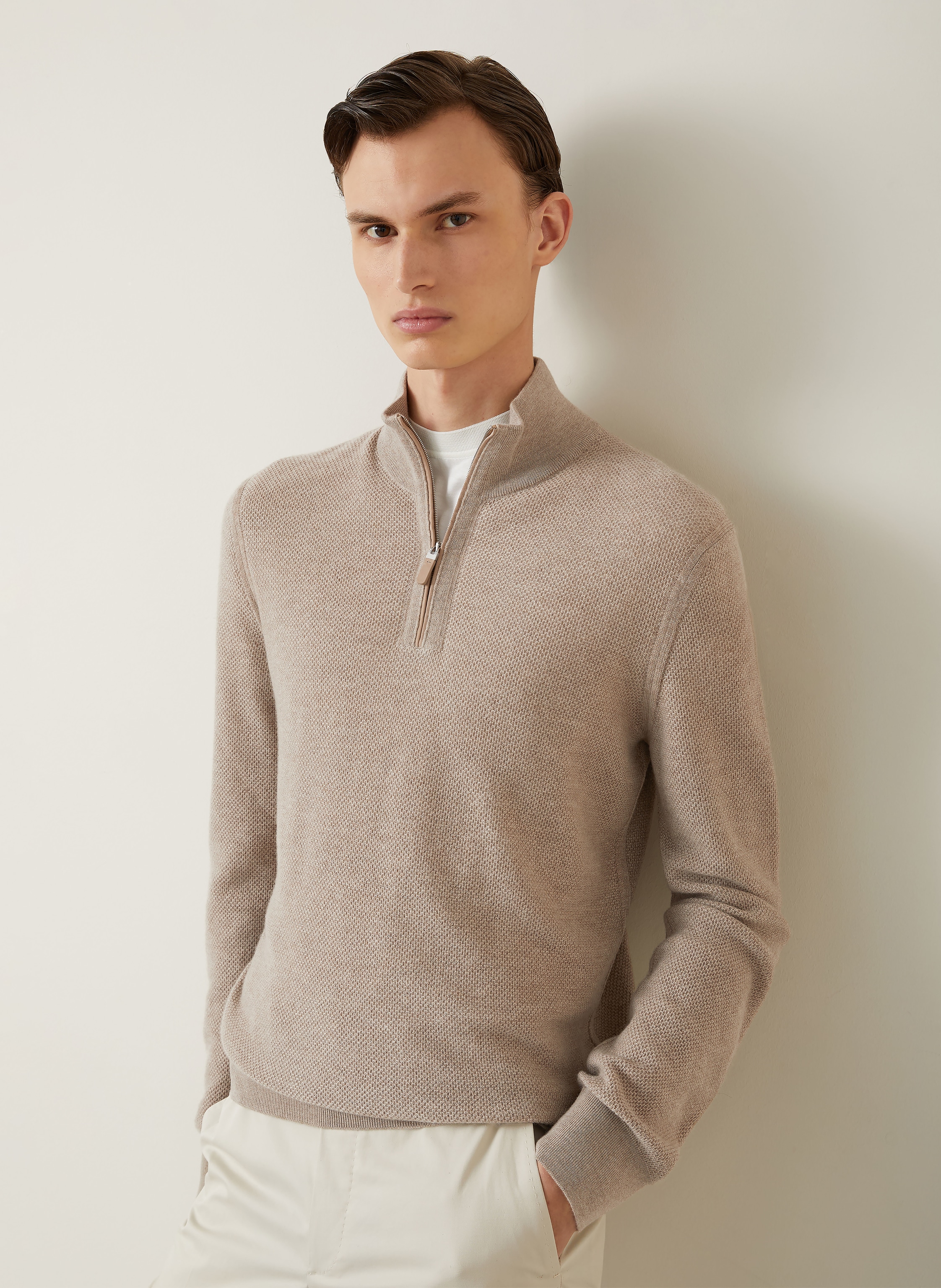 Thumbnail - Zegna Cashmere-Troyer beige