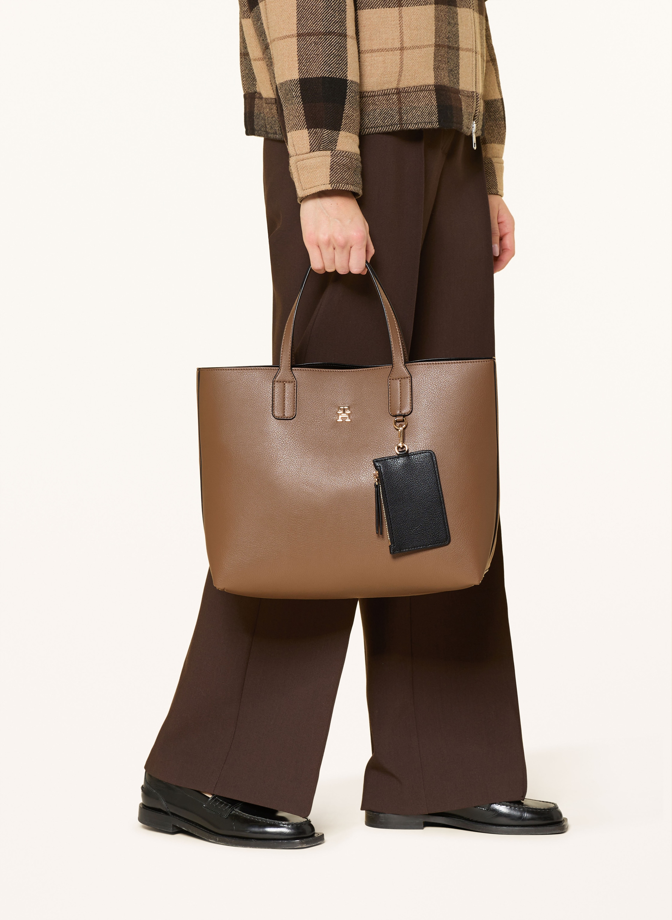 Thumbnail - Tommy Hilfiger Handtasche Satchel Mit Pouch beige