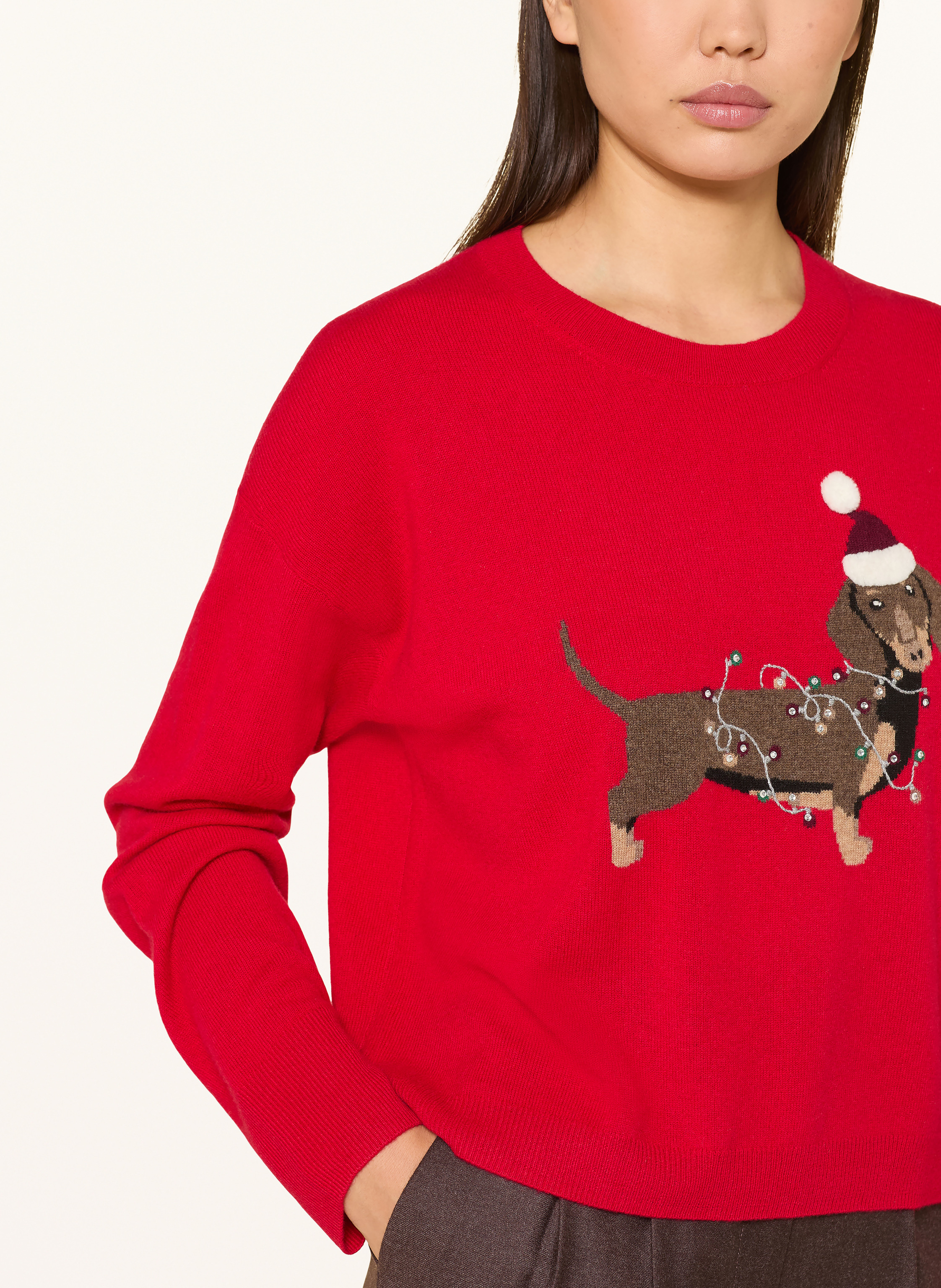 Thumbnail - Darling Harbour Pullover Mit Schmucksteinen rot