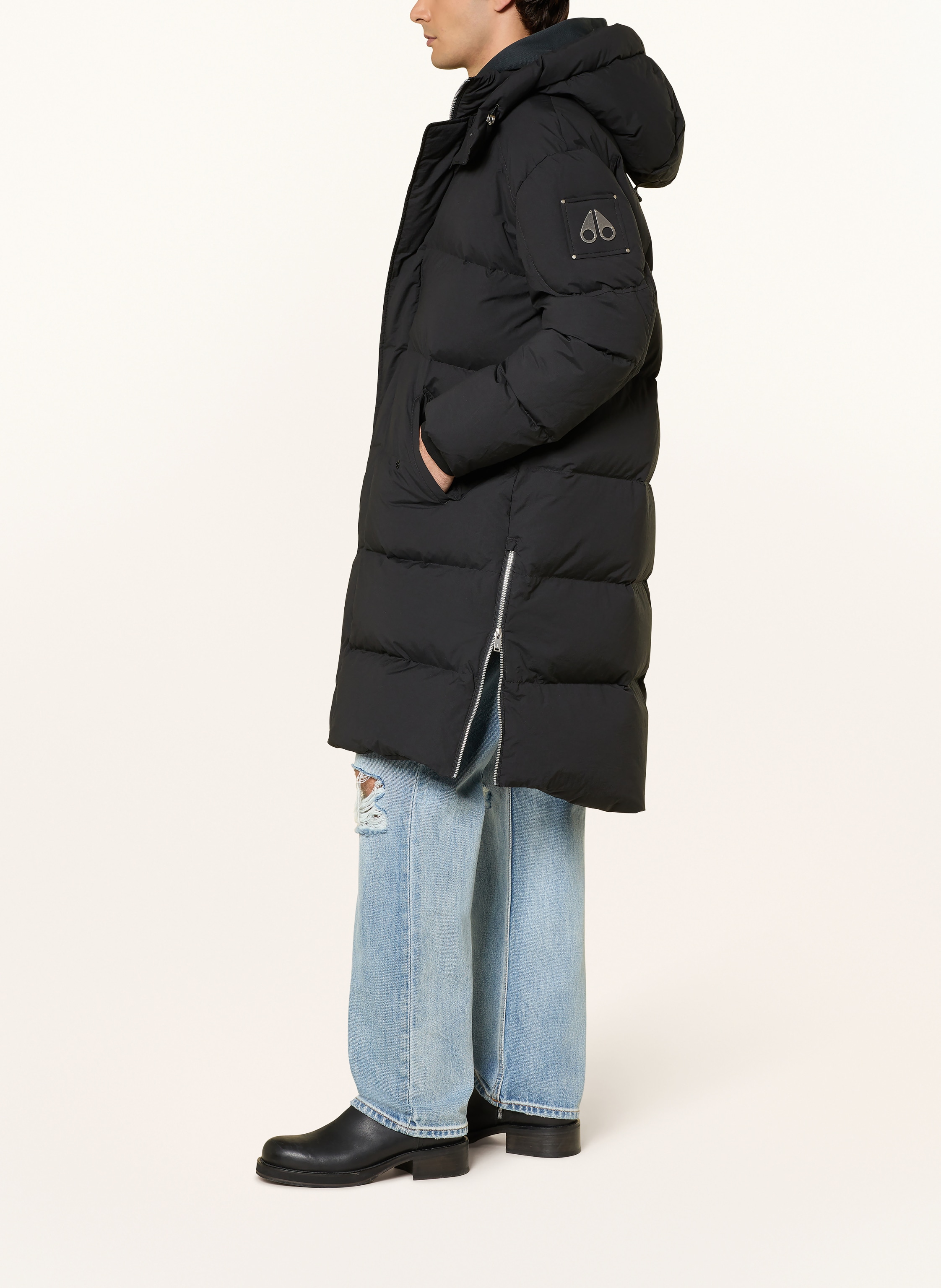 Thumbnail - Moose Knuckles Daunenmantel Everest Mit Abnehmbarer Kapuze schwarz