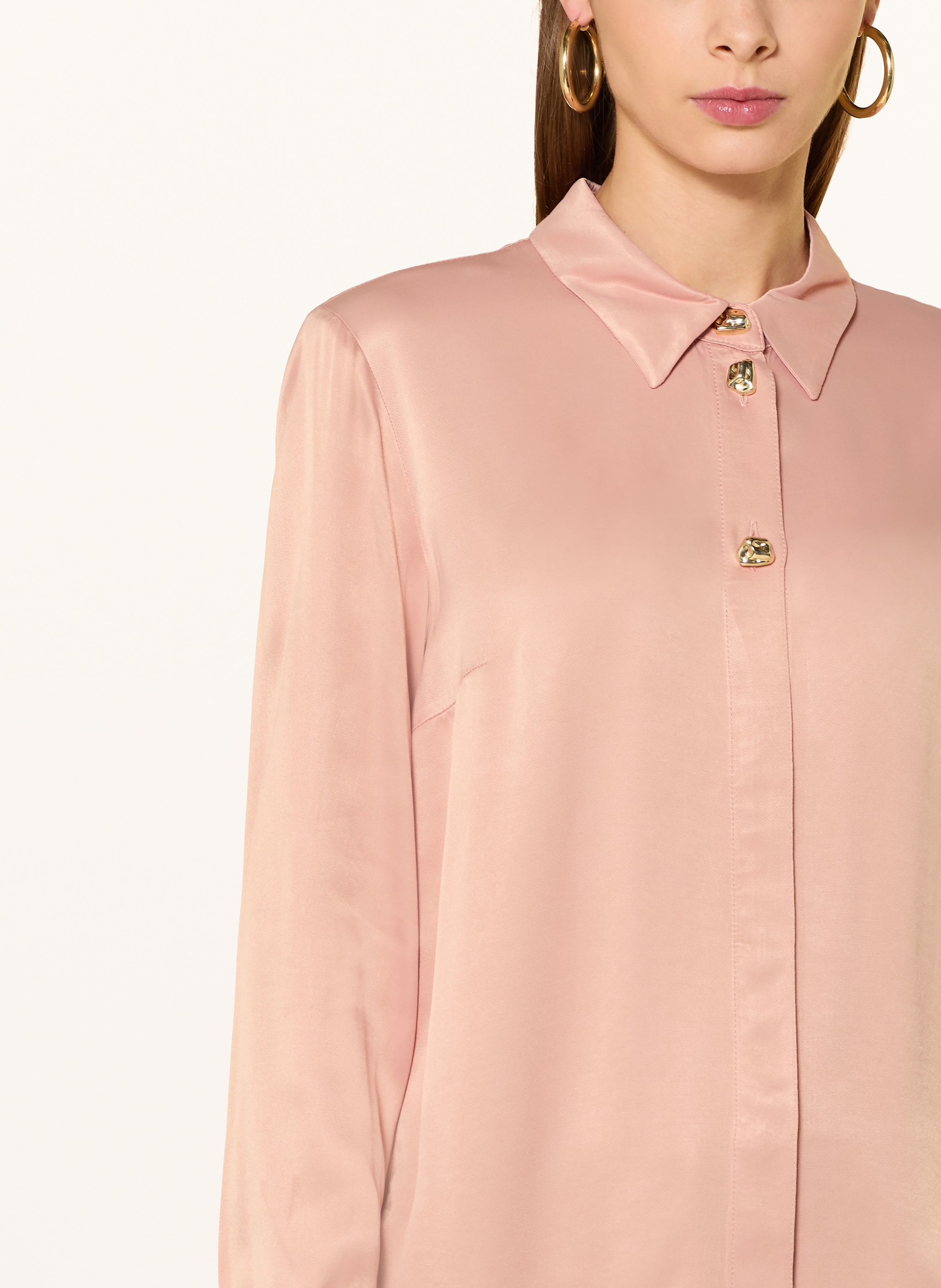 Thumbnail - Cartoon Hemdbluse Aus Satin orange