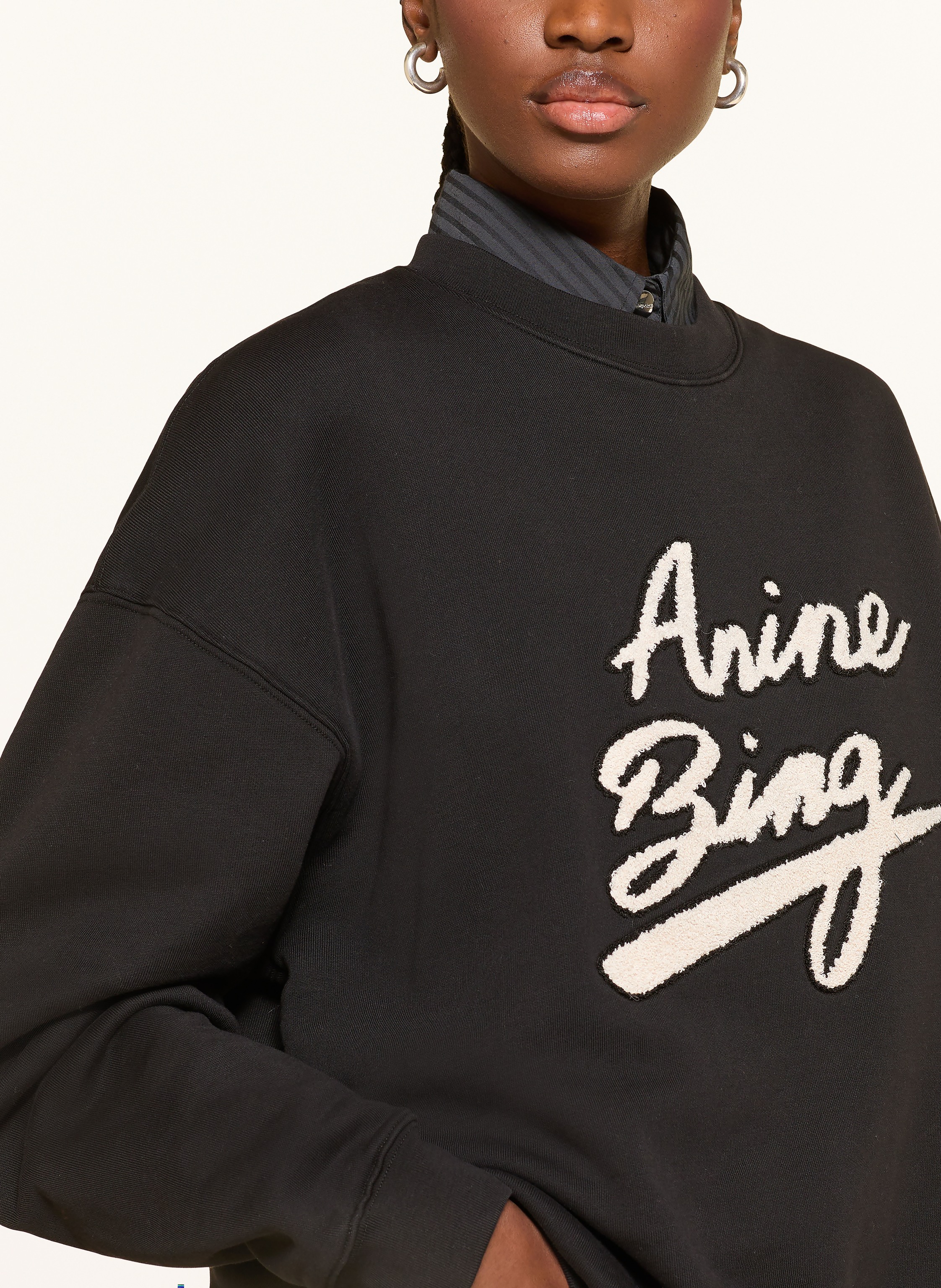 Thumbnail - Anine Bing Sweatshirt Miles schwarz