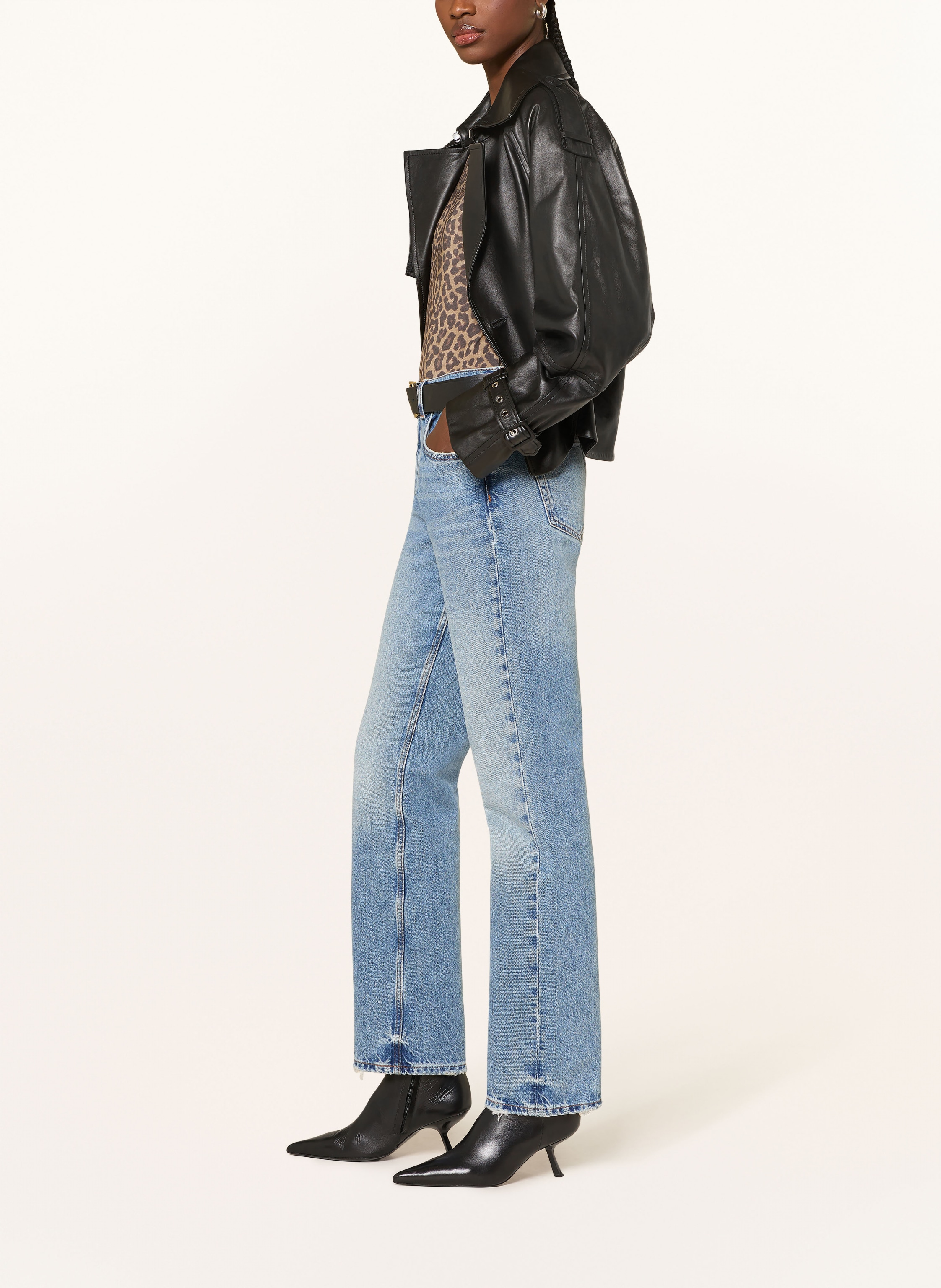 Thumbnail - Anine Bing Straight Jeans Katherine blau