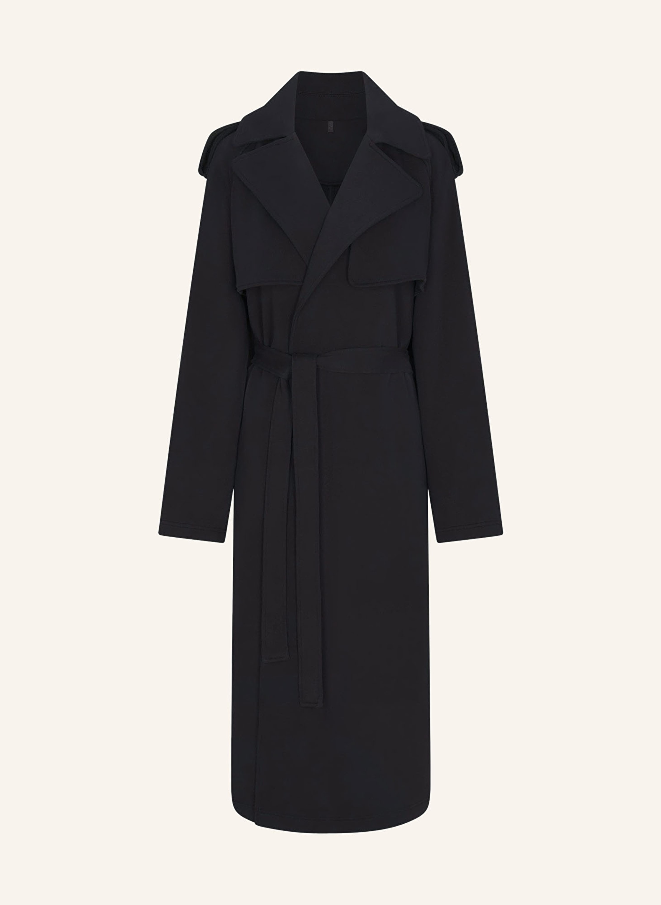 Skims Trenchcoat Boyfriend Fleece schwarz