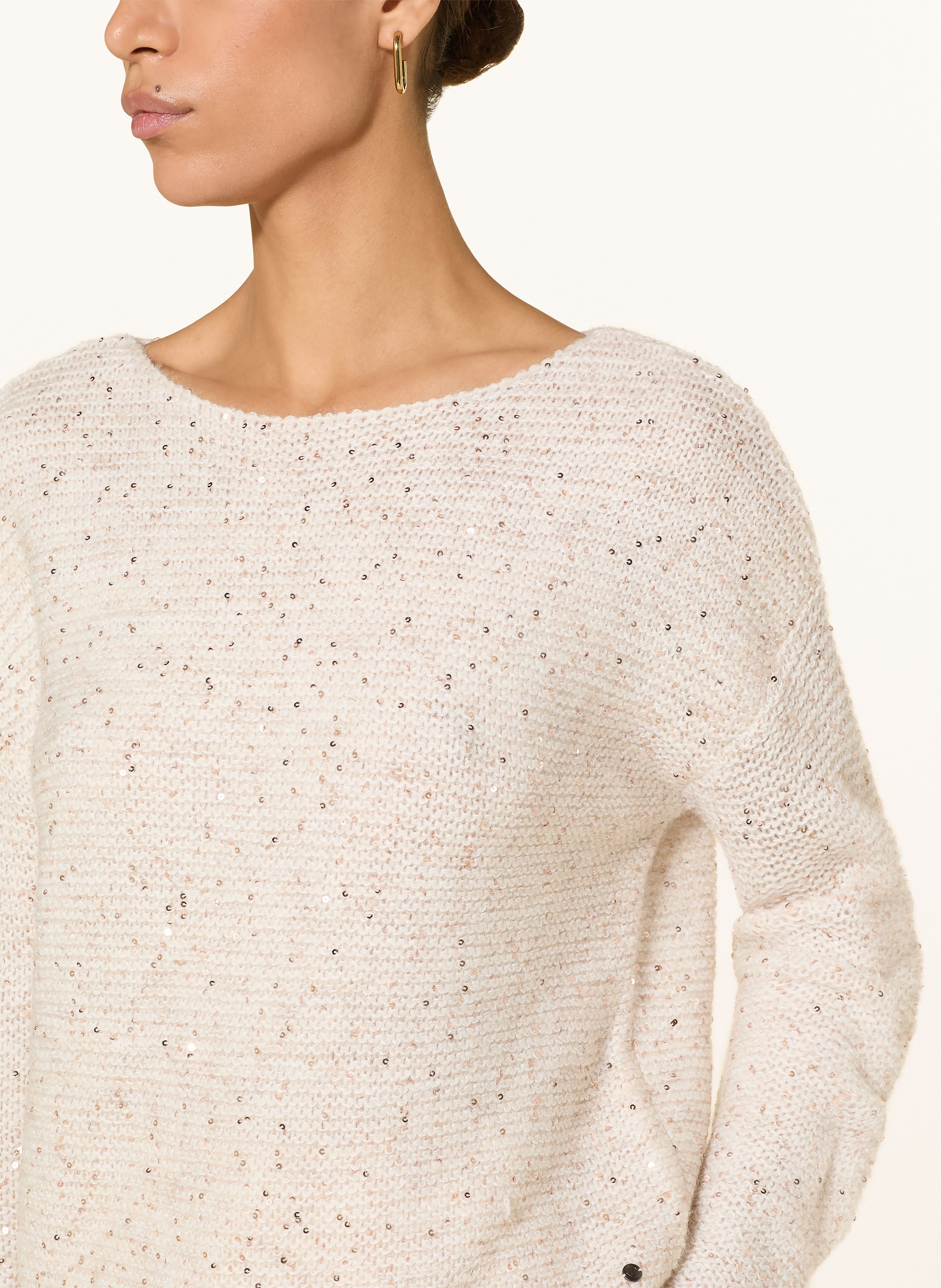 Thumbnail - Betty&Co Pullover Mit Pailleten weiss