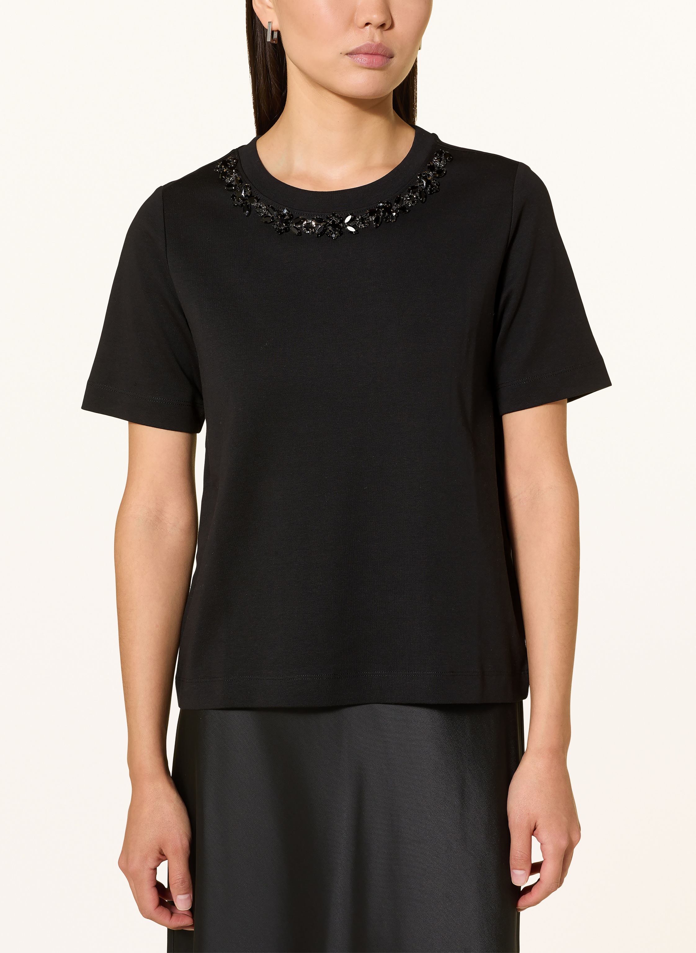 Thumbnail - Betty&Co T-Shirt Mit Schmucksteinen schwarz