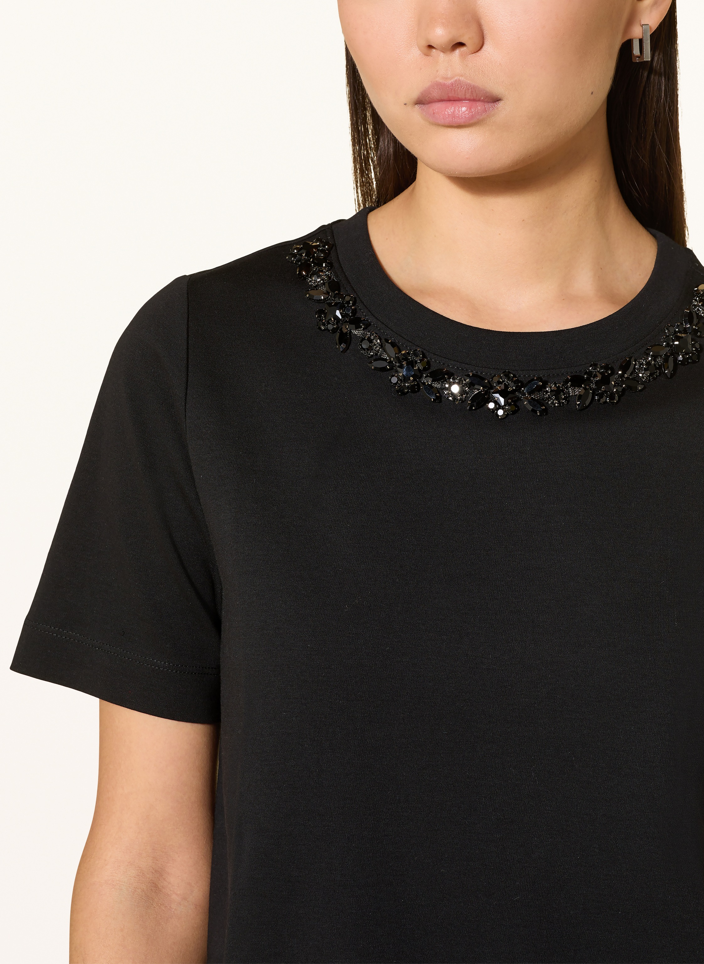 Thumbnail - Betty&Co T-Shirt Mit Schmucksteinen schwarz