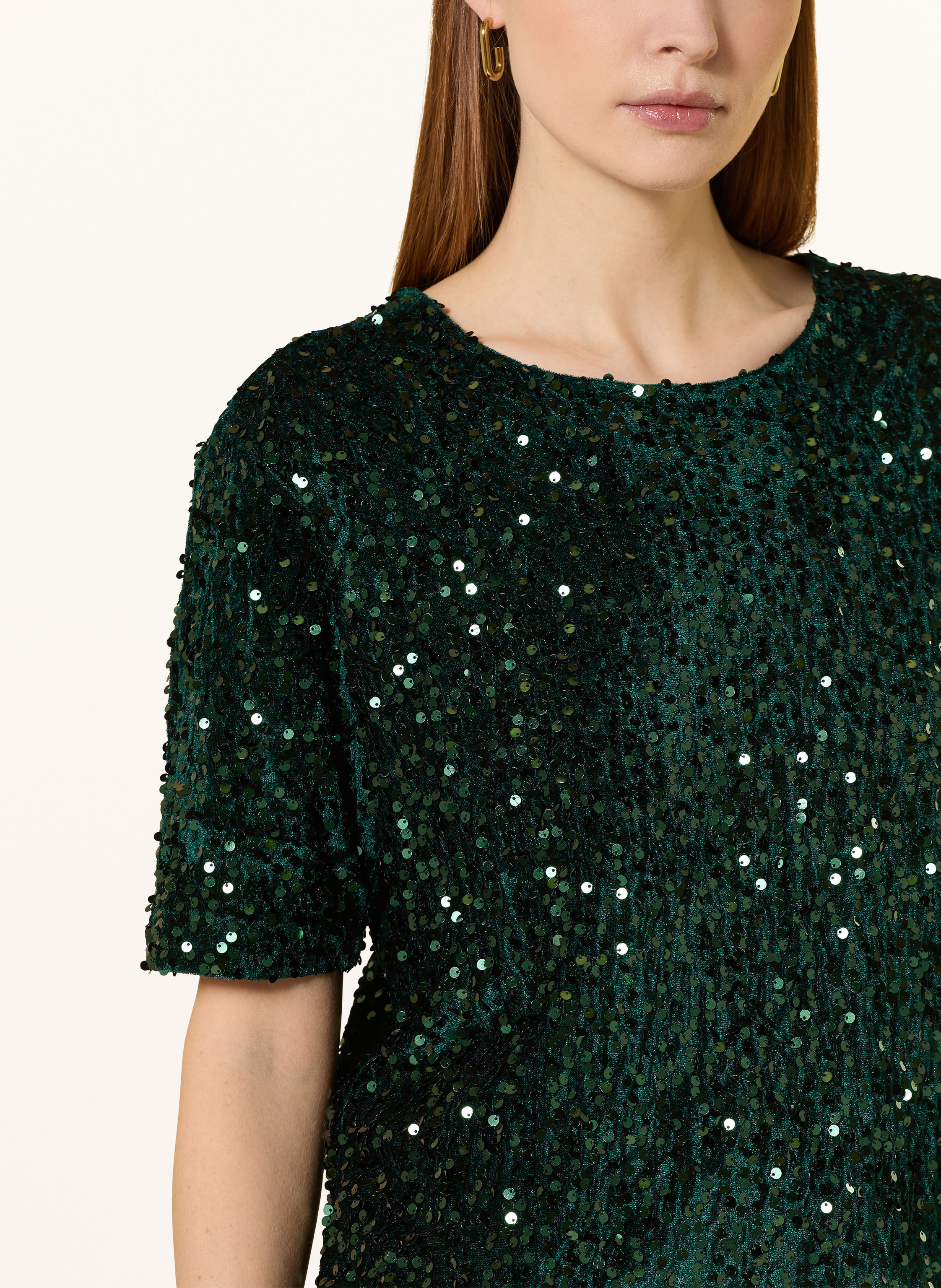 Thumbnail - Brax Blusenshirt Cara Mit Pailletten gruen