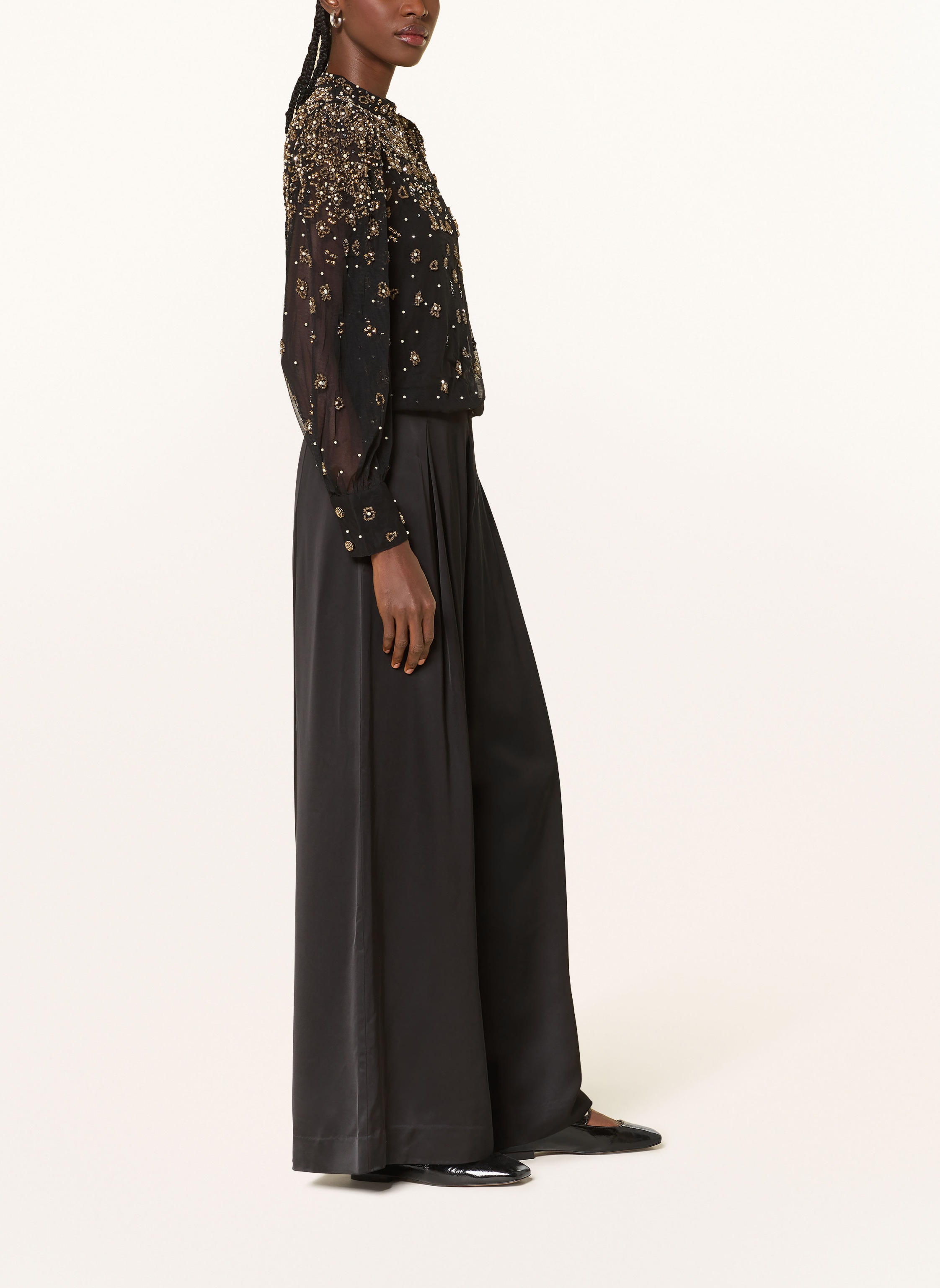 Thumbnail - Inwear Marlenehose Zumahiw Aus Satin schwarz