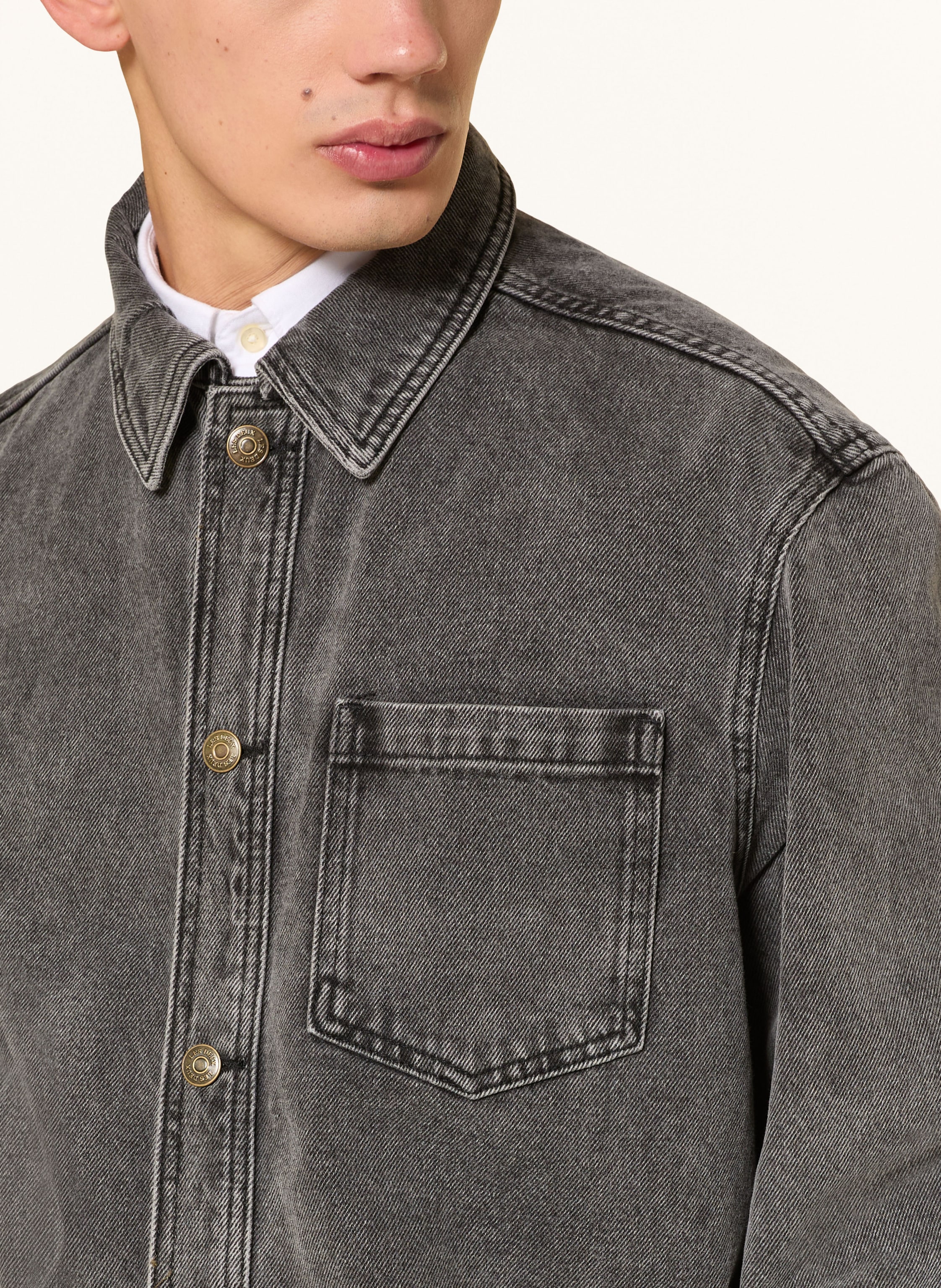 Thumbnail - Les Deux Jeans-Overshirt Loan grau