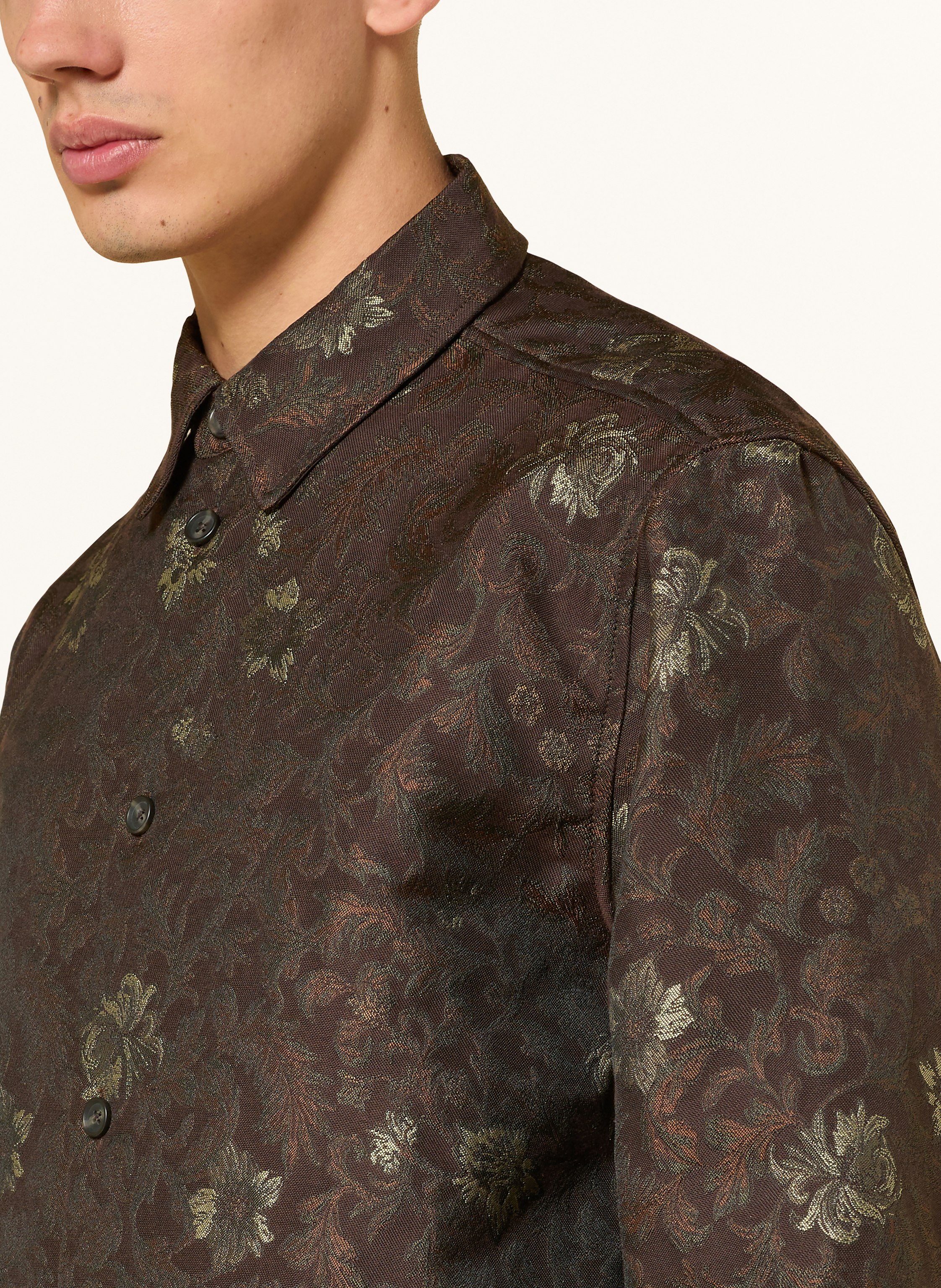 Thumbnail - Les Deux Jacquard-Overjacket Kaleb braun