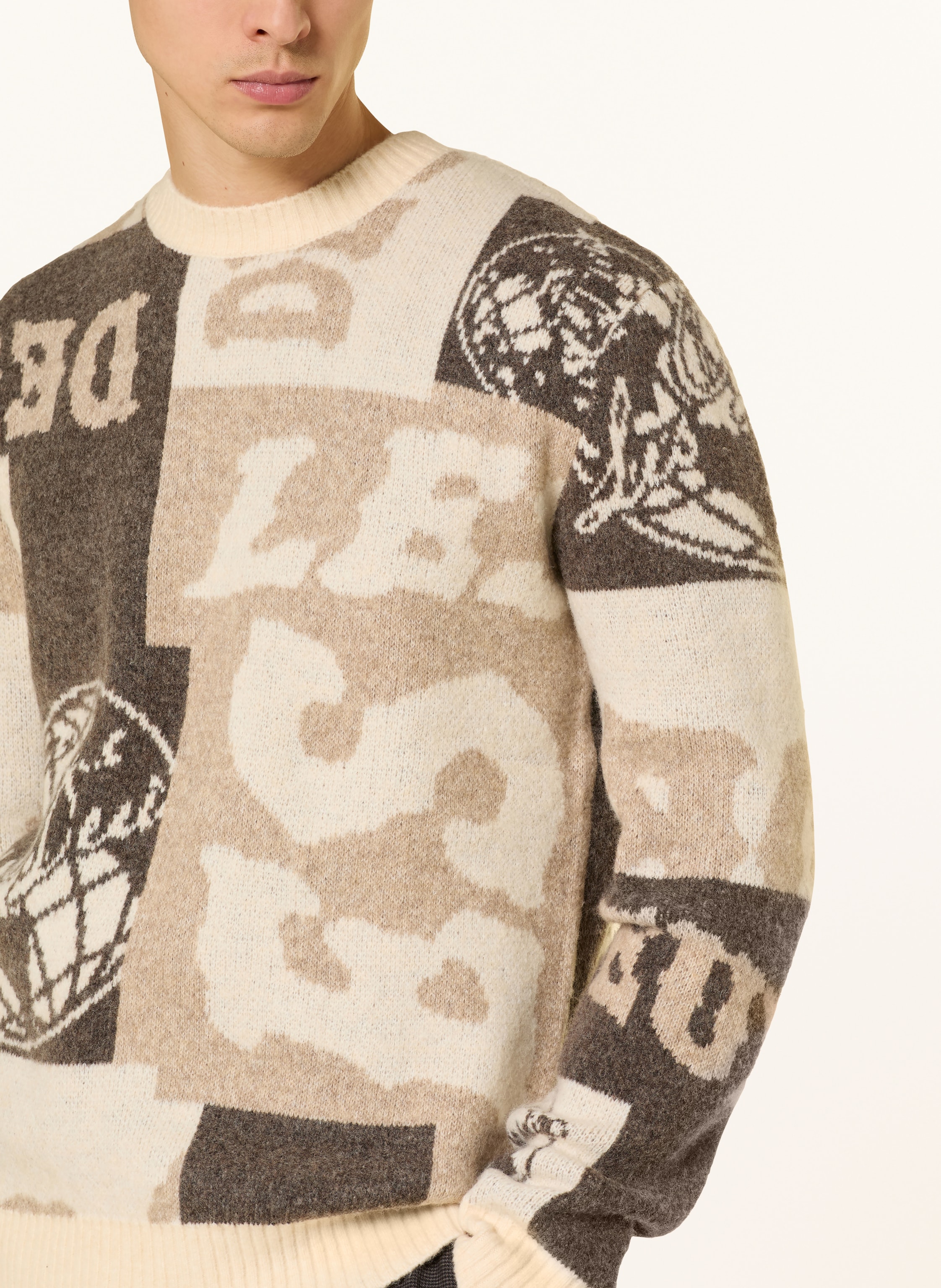 Thumbnail - Les Deux Pullover Globe braun