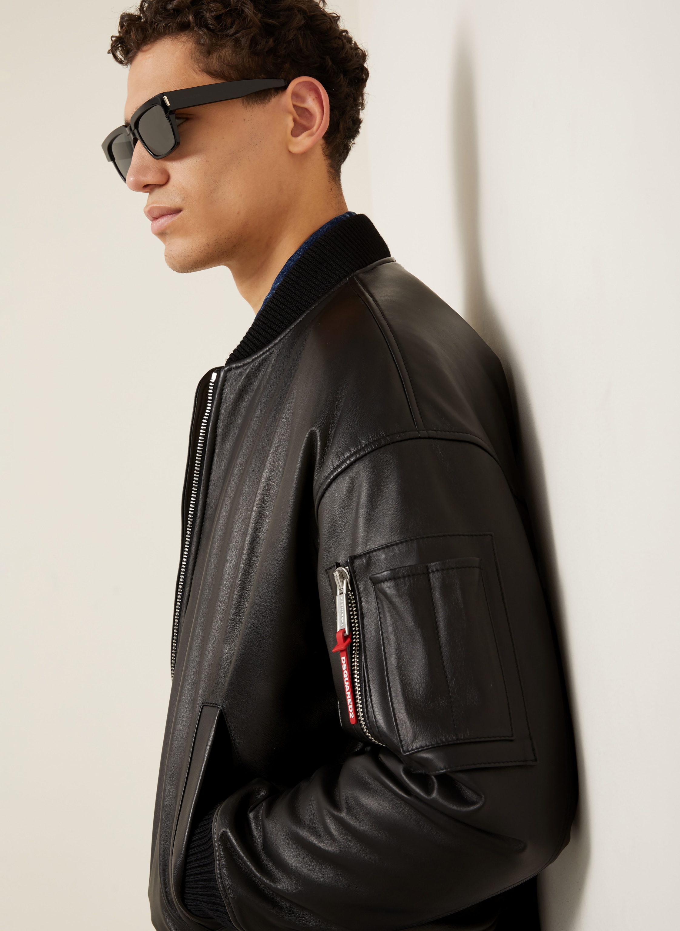 Thumbnail - dsquared2 Lederjacke schwarz