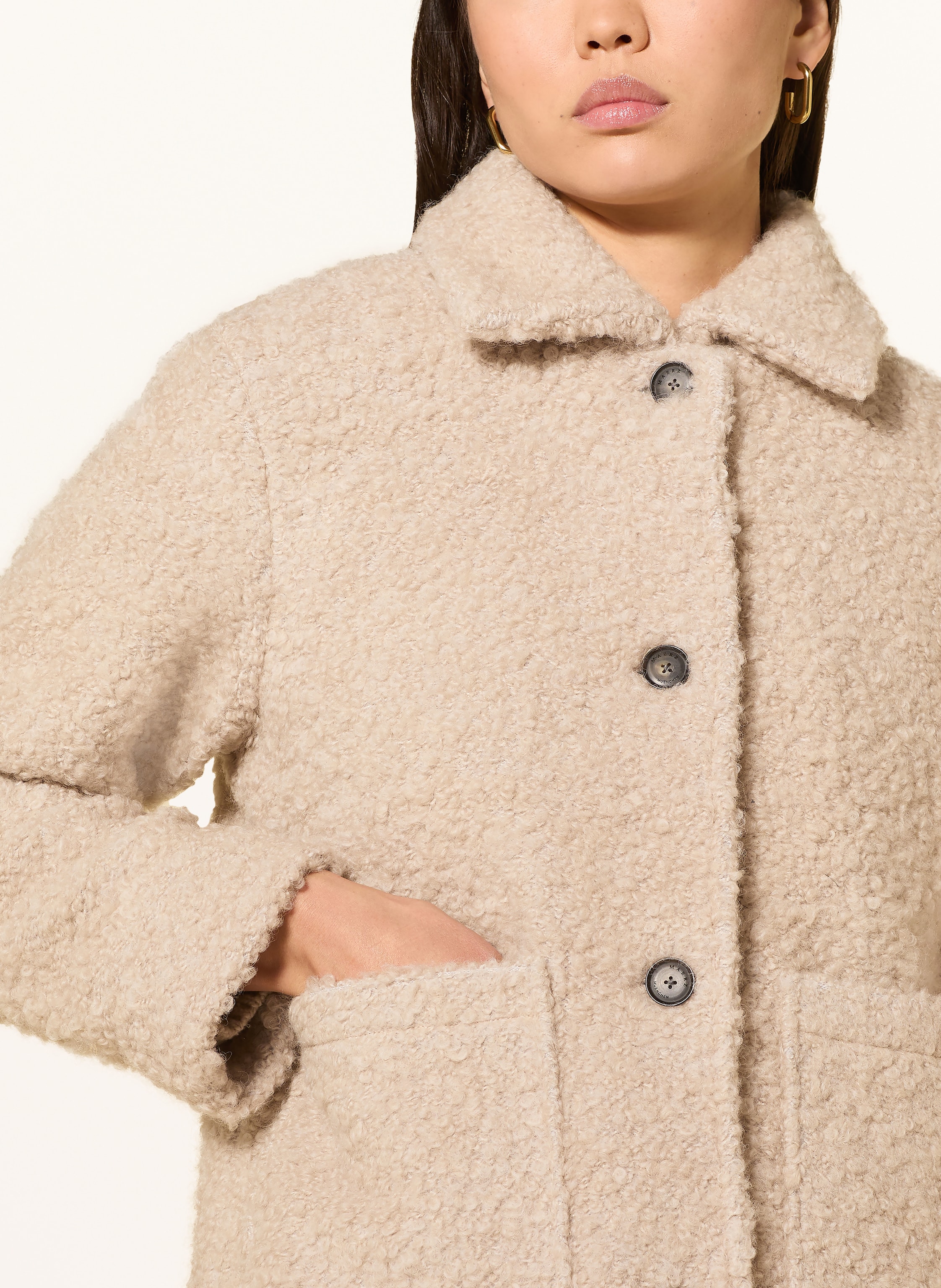 Thumbnail - Maerz Muenchen Bouclé-Jacke beige
