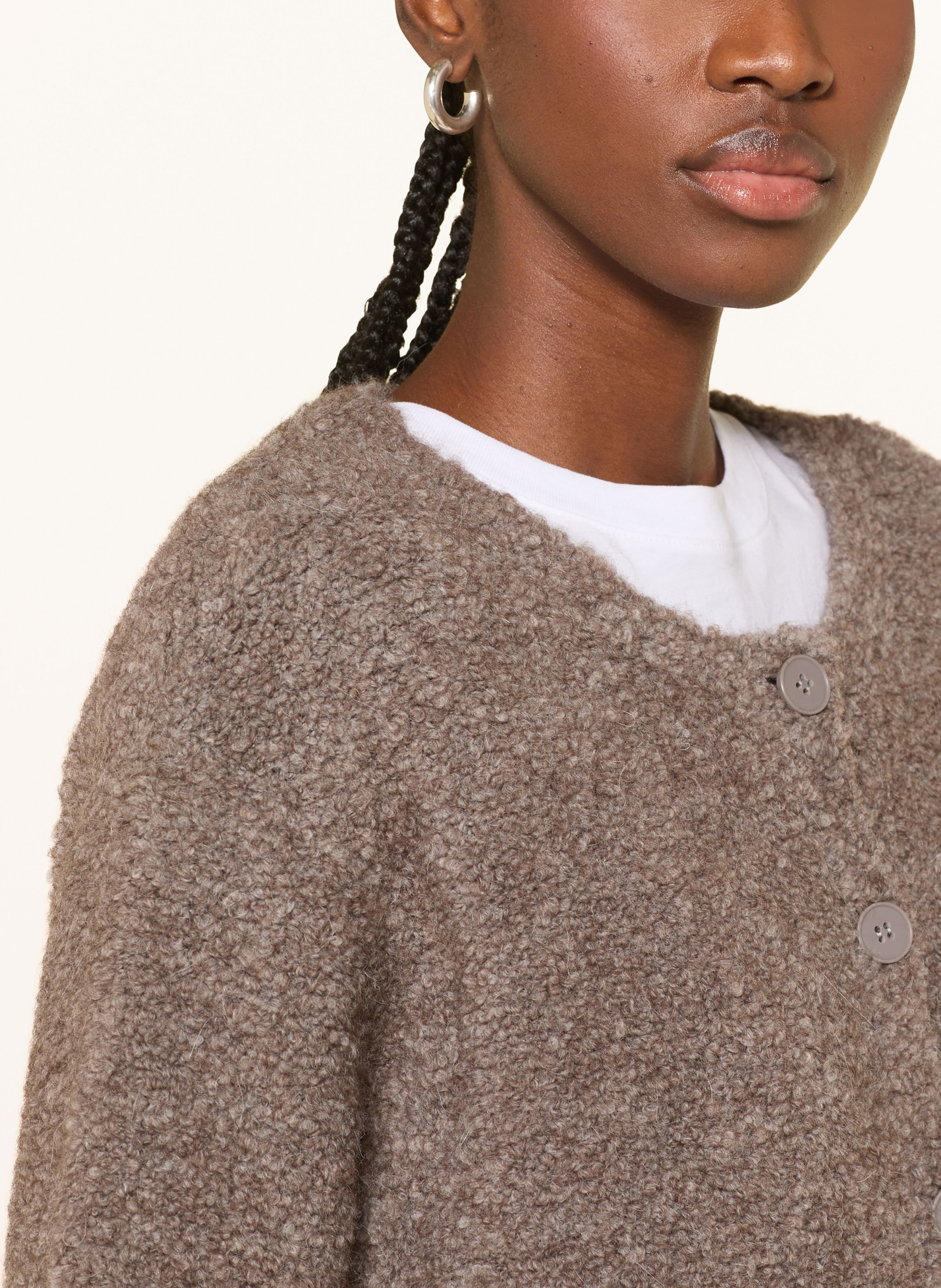 Thumbnail - American Vintage Strickjacke Zolly beige