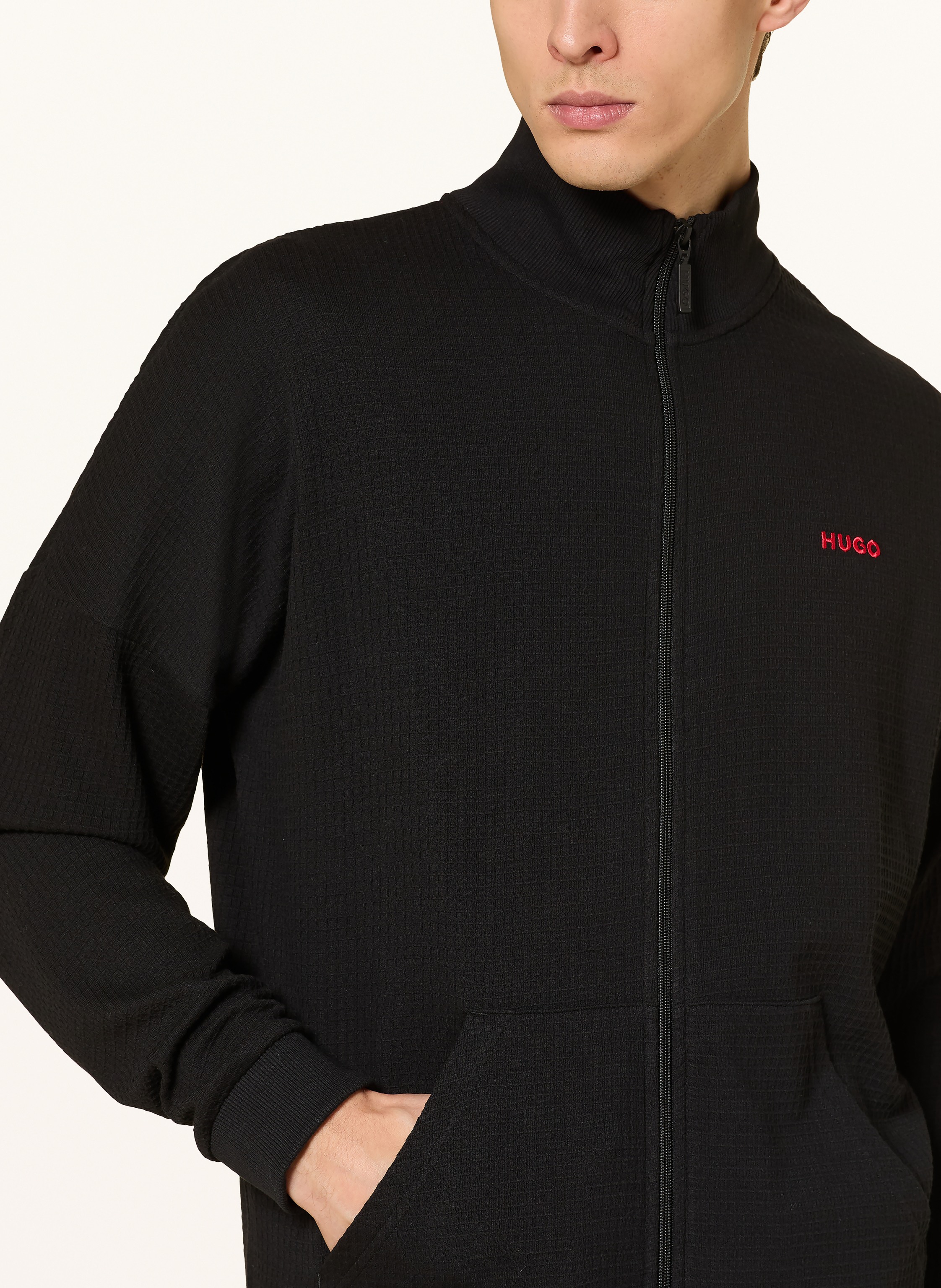 Thumbnail - Hugo Lounge-Sweatjacke Austin schwarz