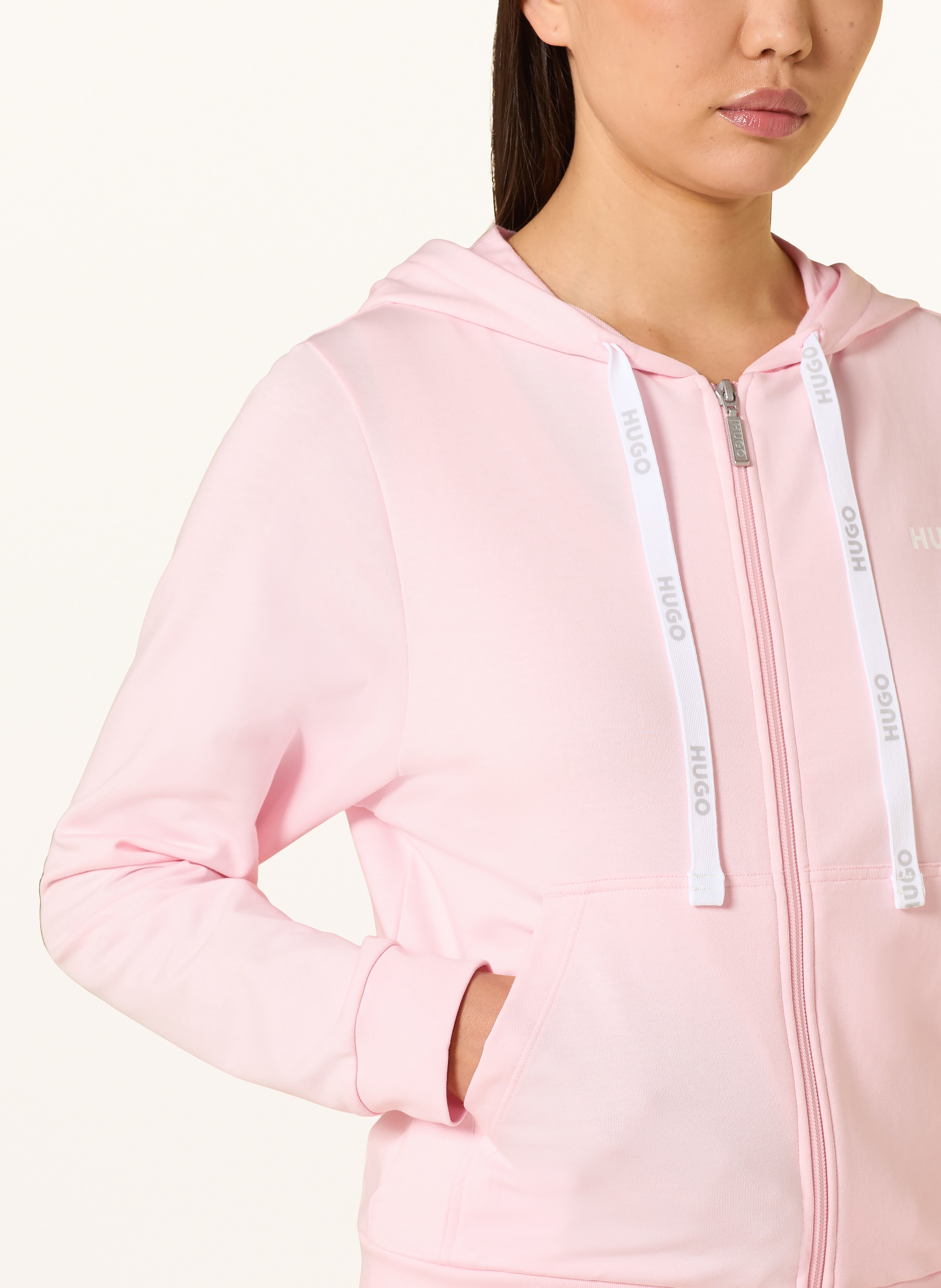 Thumbnail - Hugo Lounge-Sweatjacke rosa