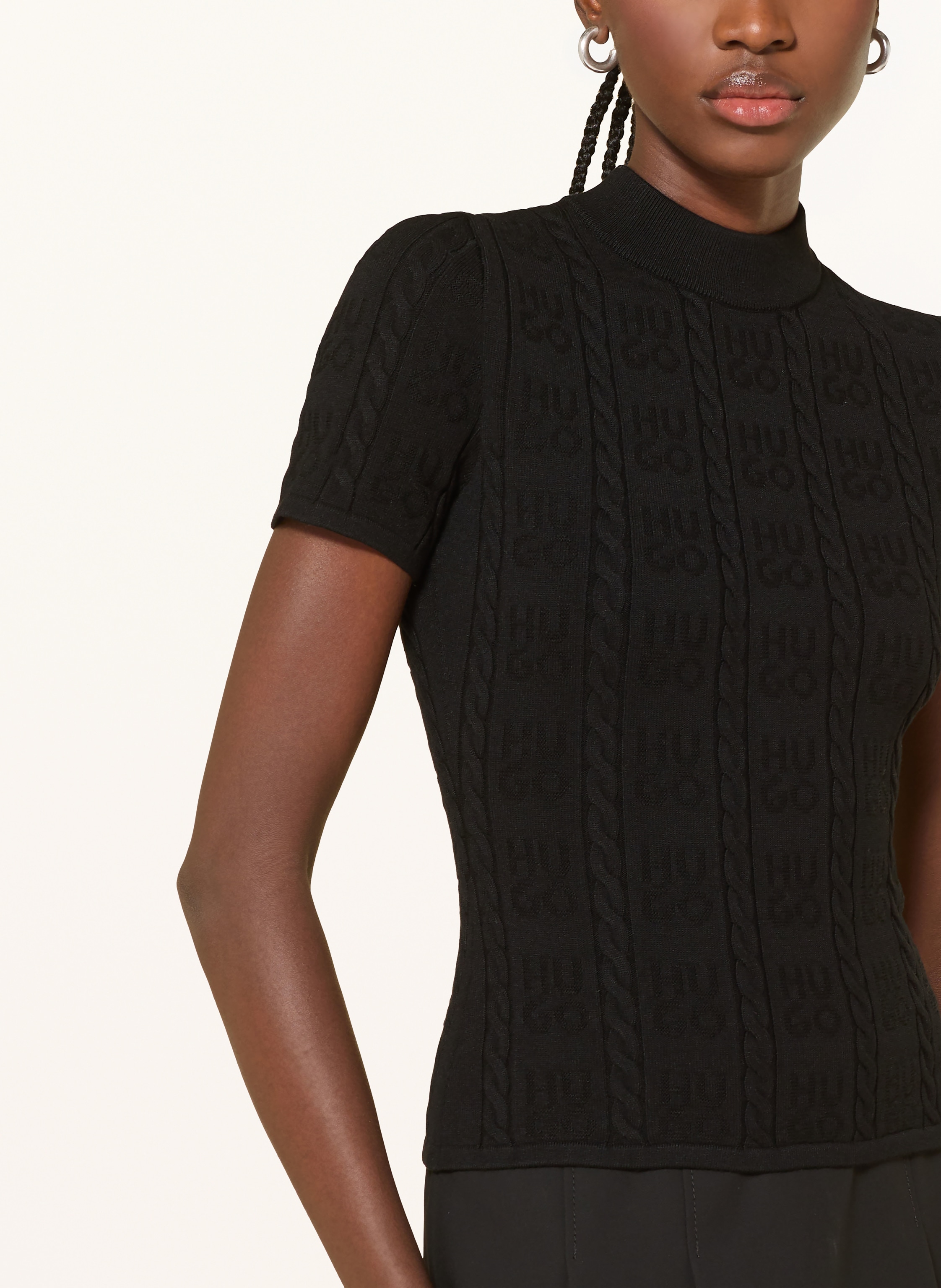 Thumbnail - Hugo Strickshirt Sinant schwarz