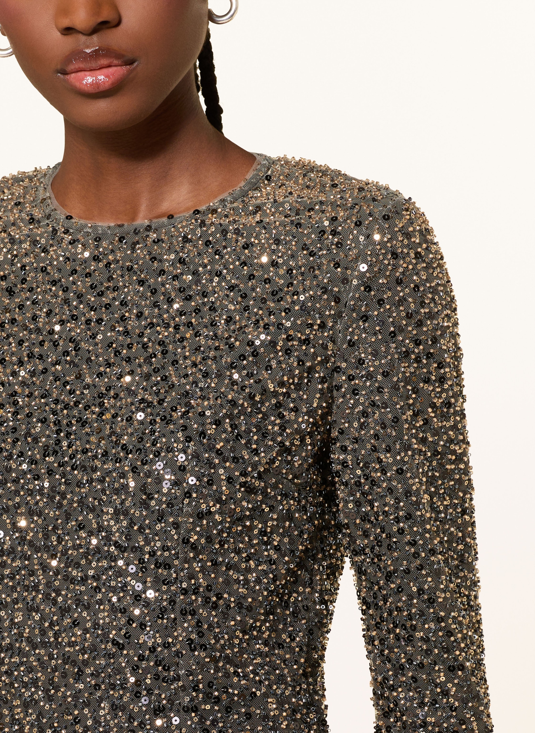 Thumbnail - Rotate Cocktailkleid Mit Pailletten grau