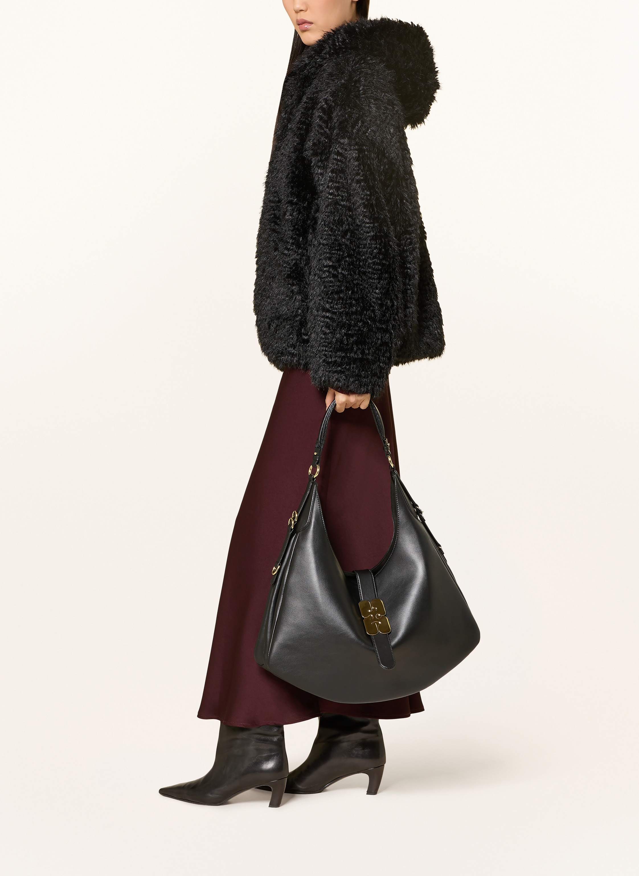 Thumbnail - Drykorn Kunstfell-Jacke Emneth schwarz