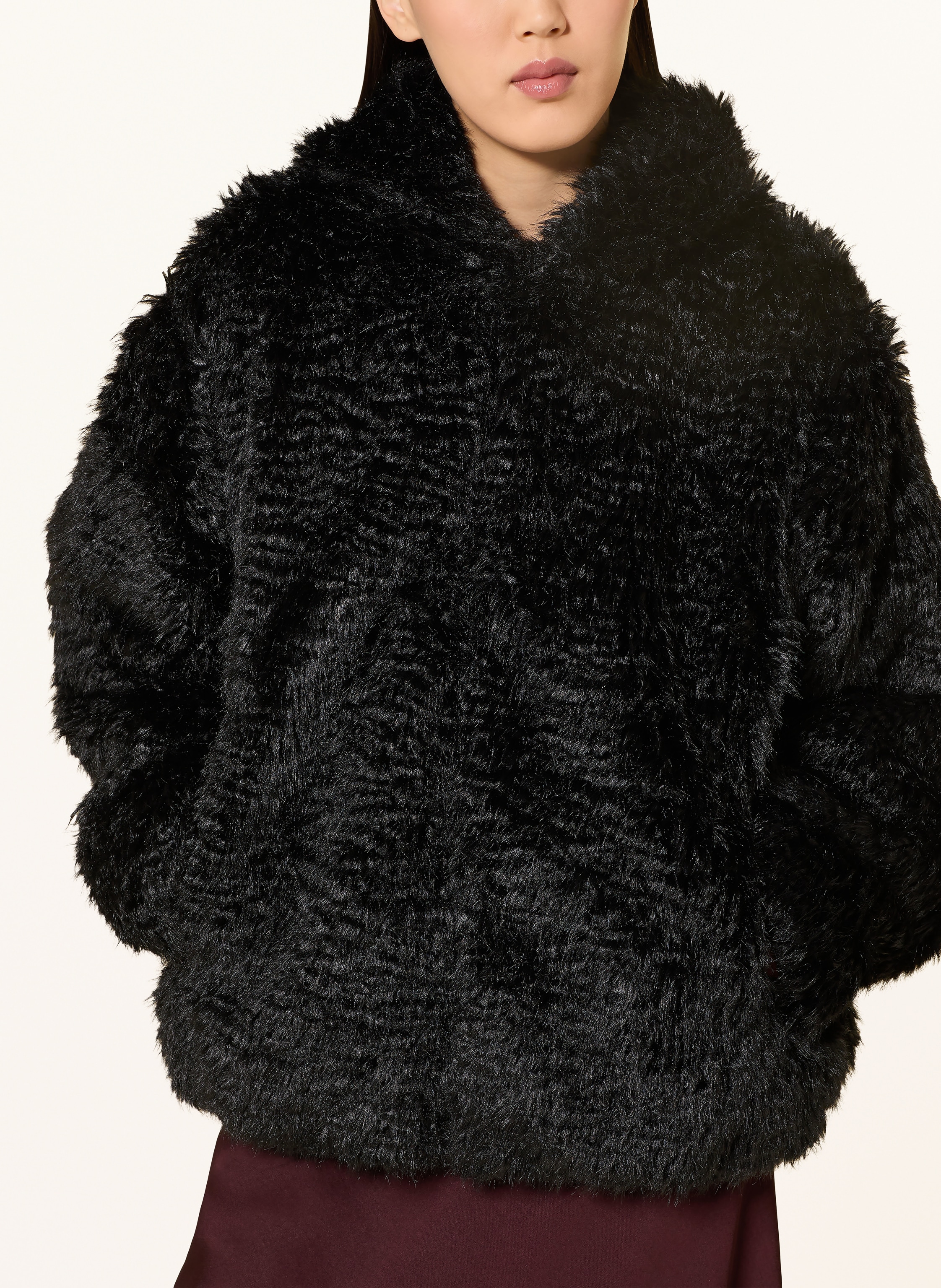 Thumbnail - Drykorn Kunstfell-Jacke Emneth schwarz