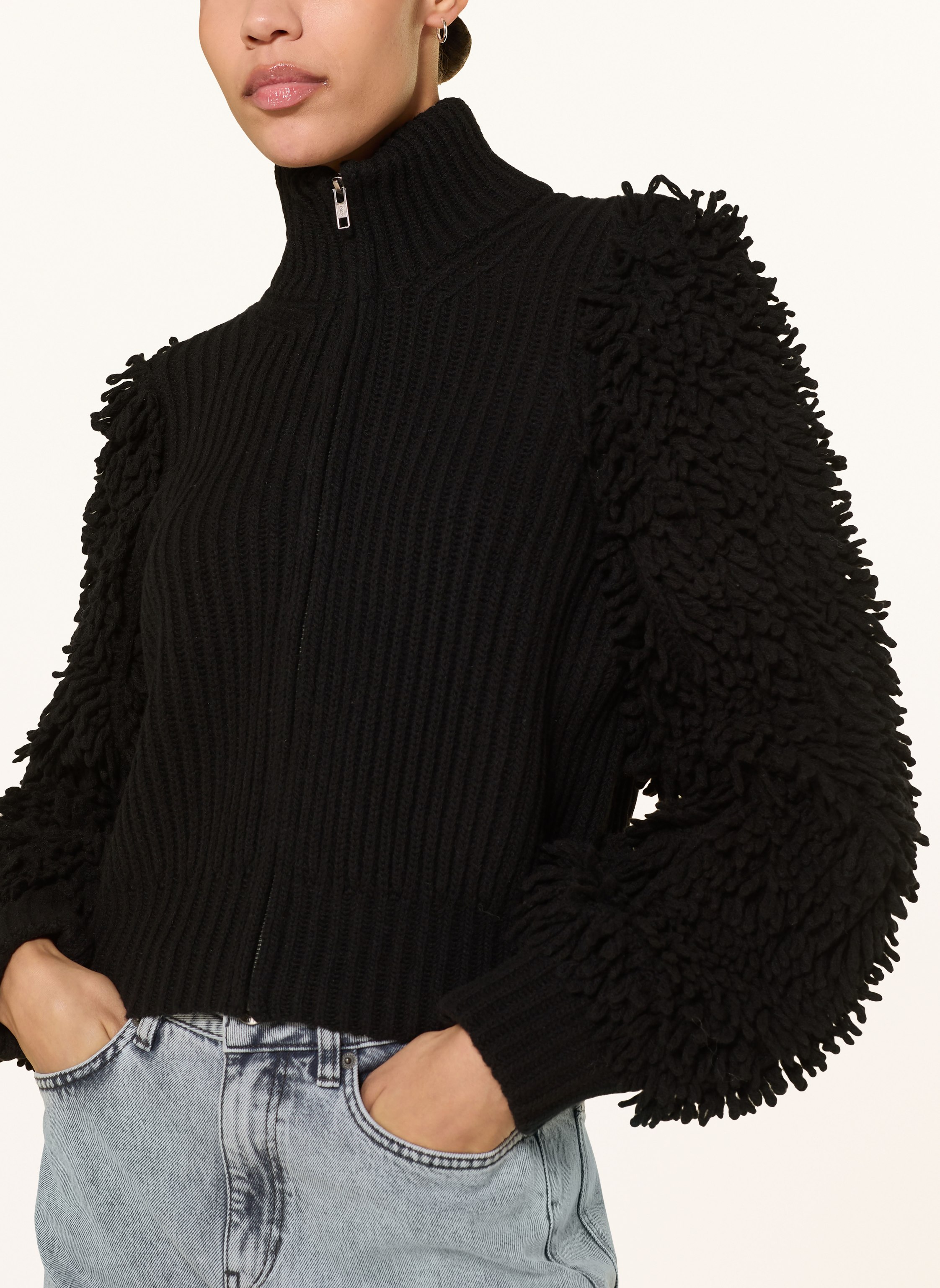 Thumbnail - Drykorn Strickjacke Bearani schwarz