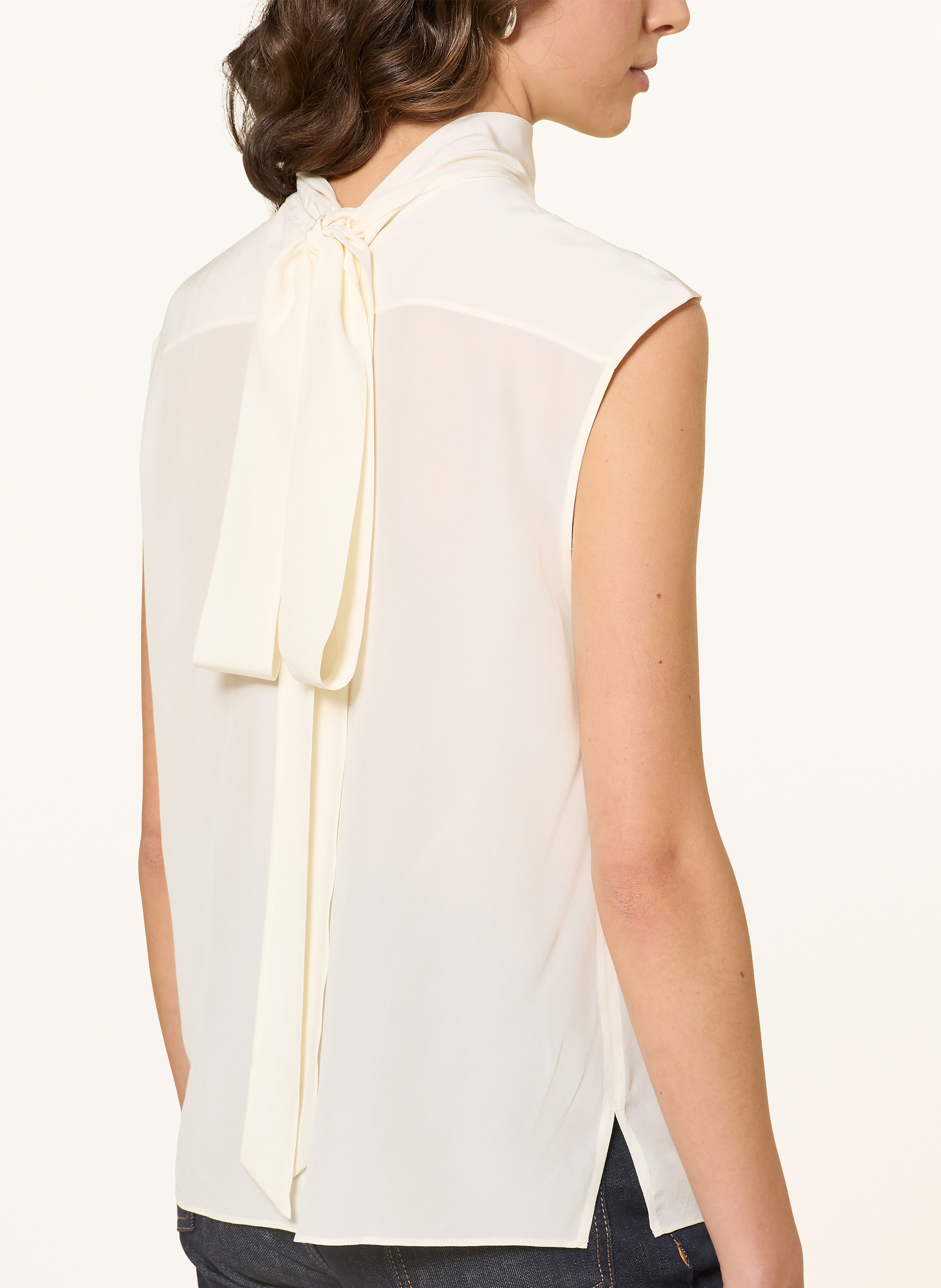 Thumbnail - Boss Schluppenbluse Besei Aus Seide weiss