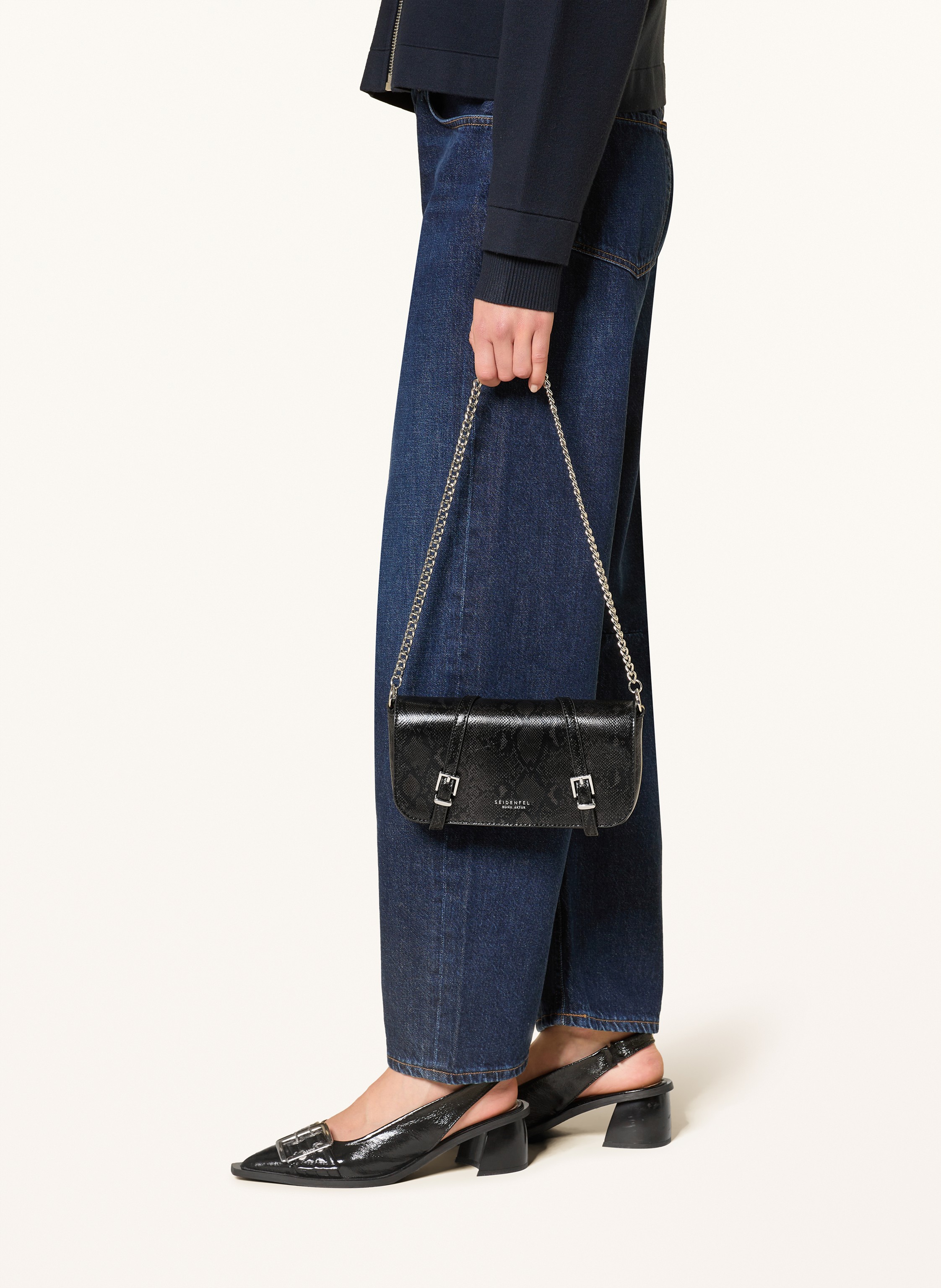 Thumbnail - Seidenfelt Umhängetasche Lilleby schwarz