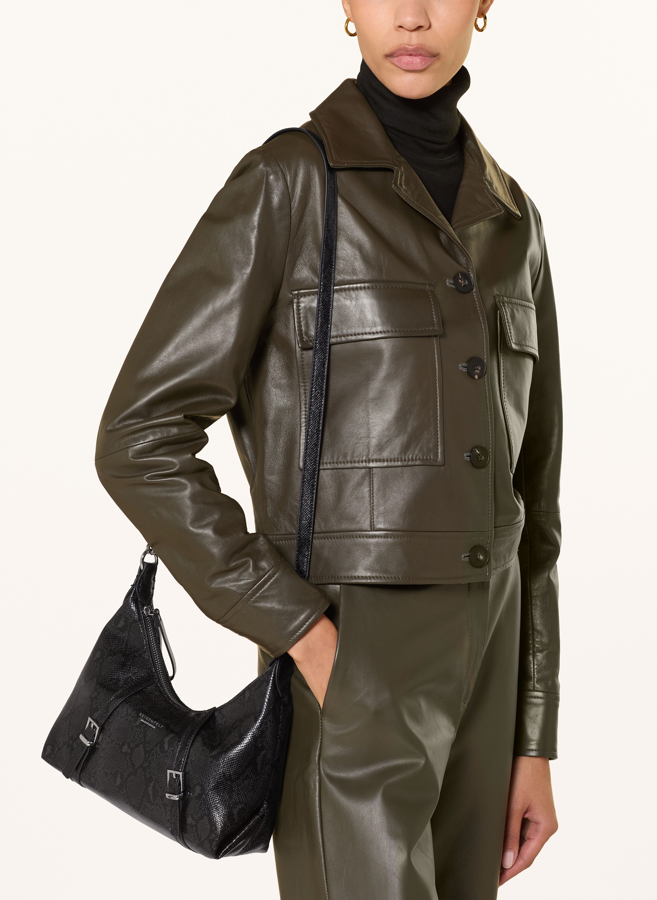 Thumbnail - Seidenfelt Handtasche Lilleby schwarz