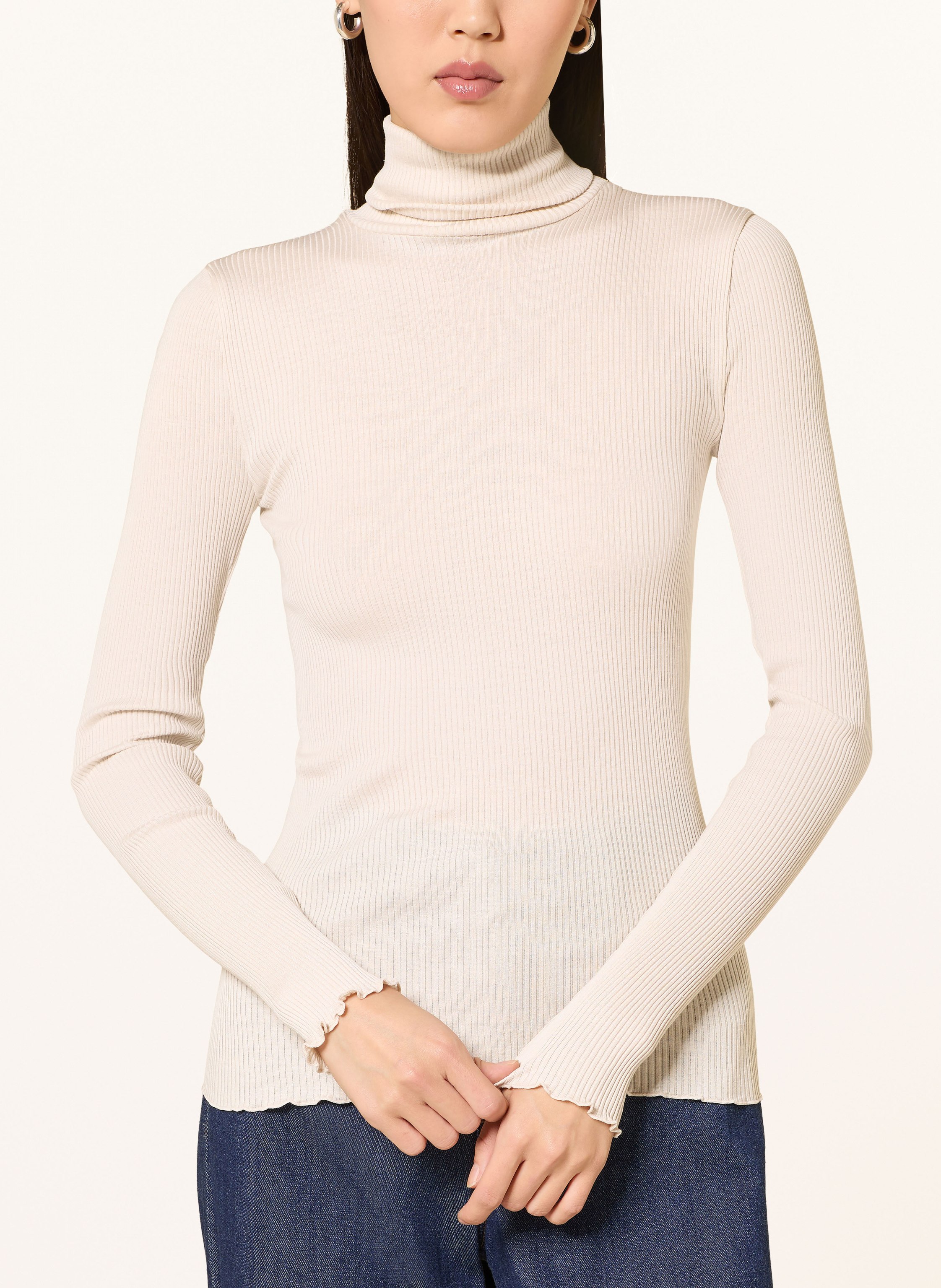 Thumbnail - Rosemunde Rollkragenshirt Beatha Mit Seide weiss