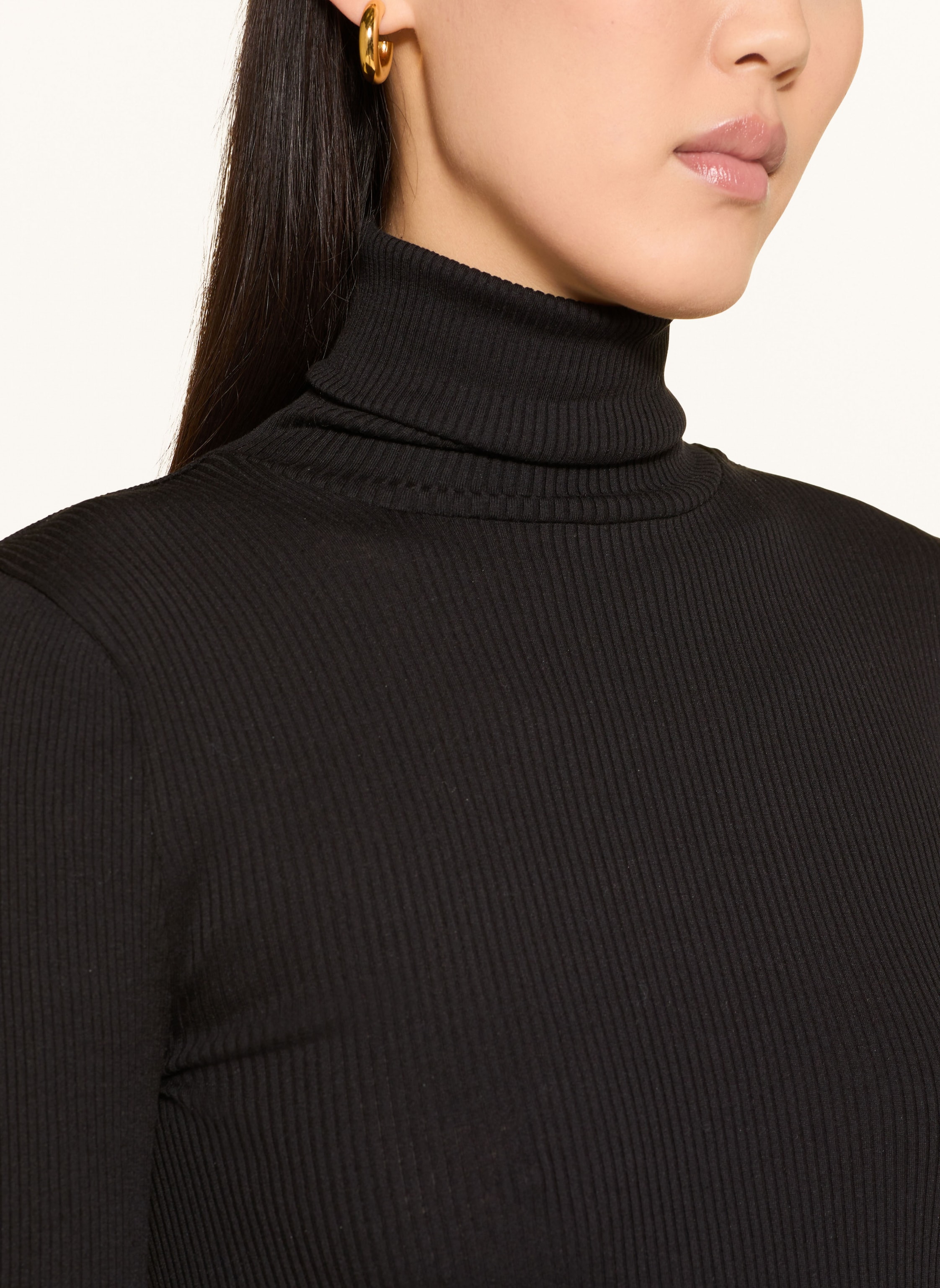 Thumbnail - Rosemunde Rollkragenshirt Beatha Mit Seide schwarz