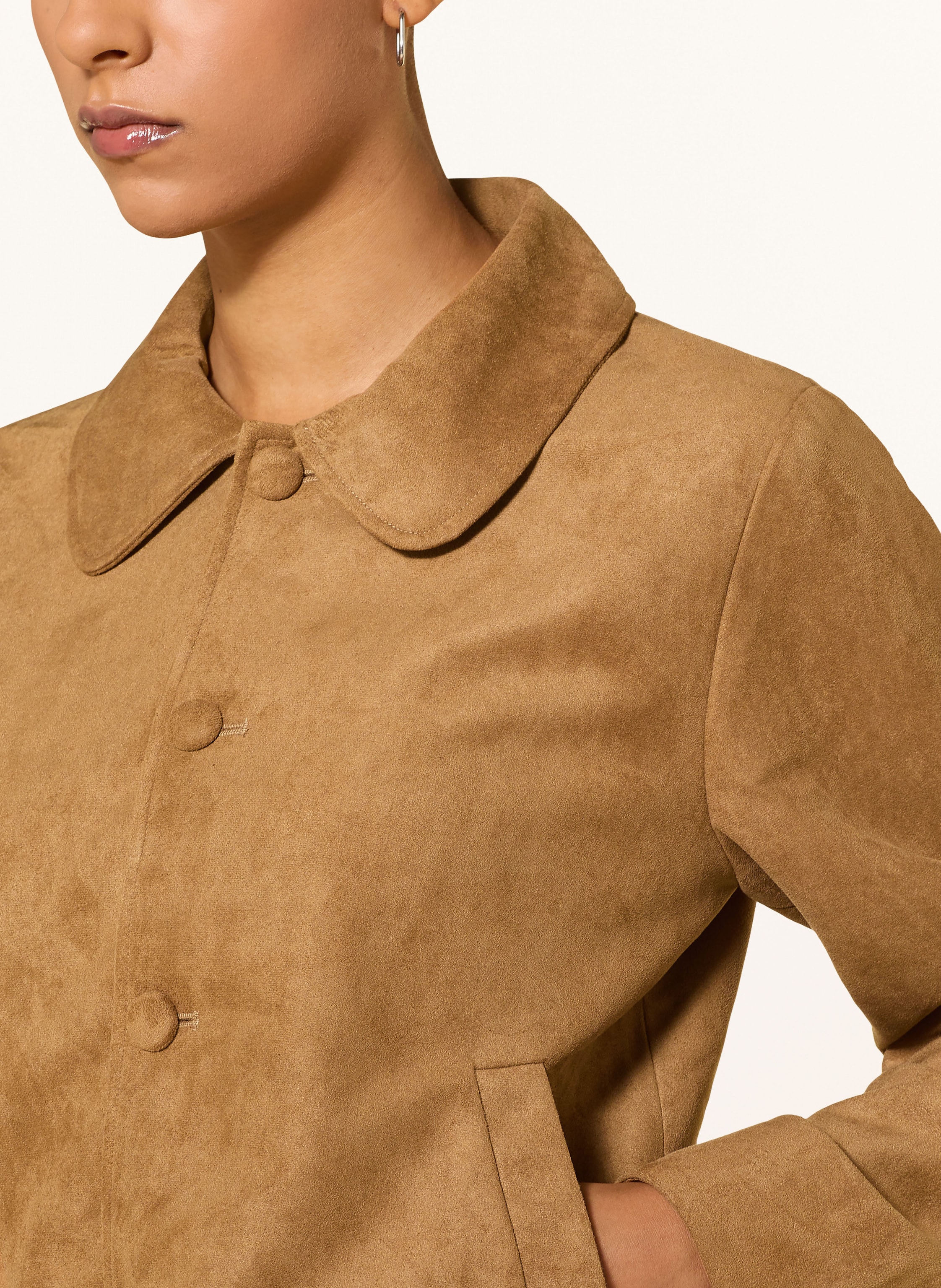 Thumbnail - Neo Noir Kastenjacke Nilo In Lederoptik braun