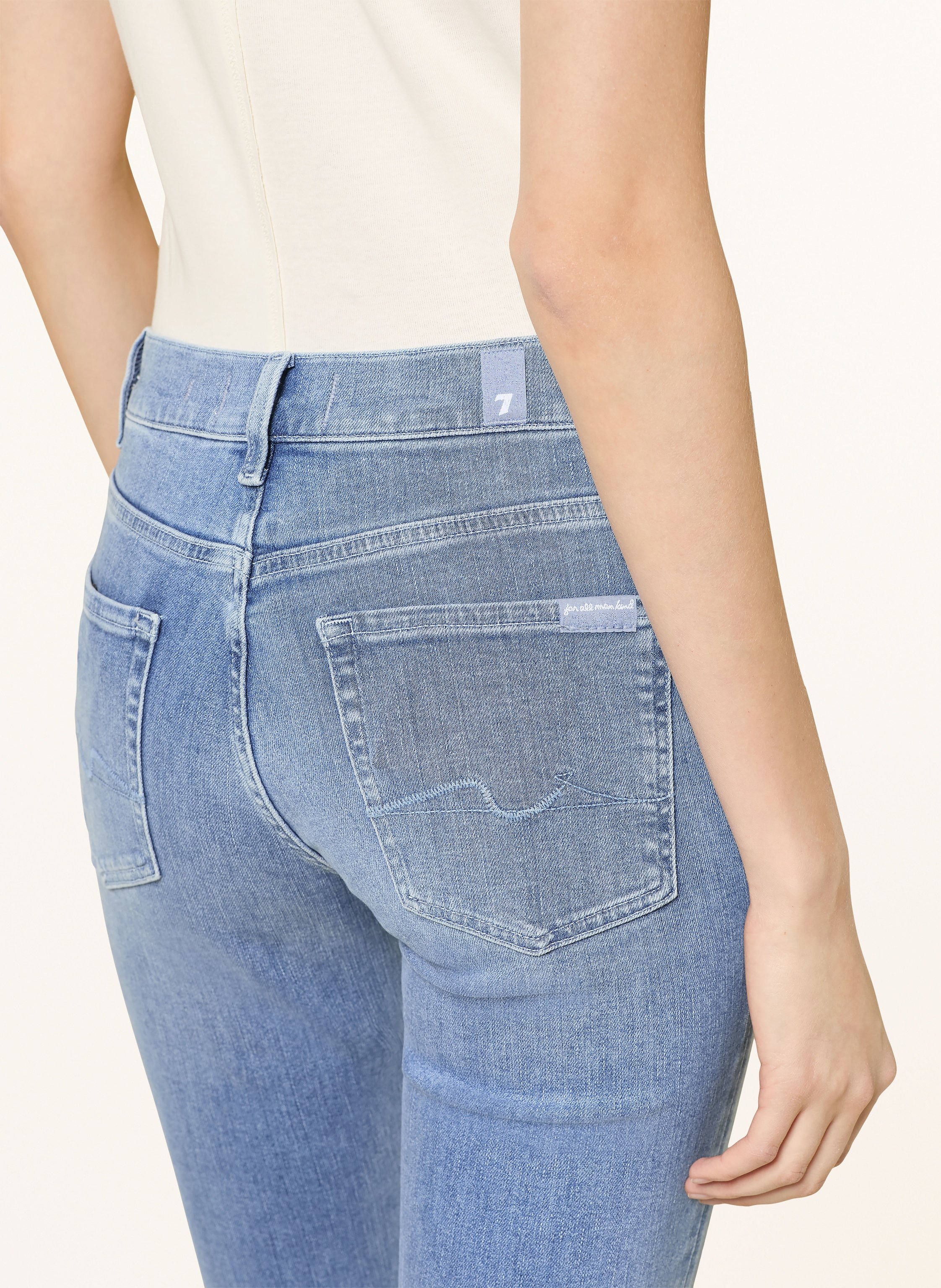 Thumbnail - 7 For All Mankind Bootcut Jeans Iceflow blau