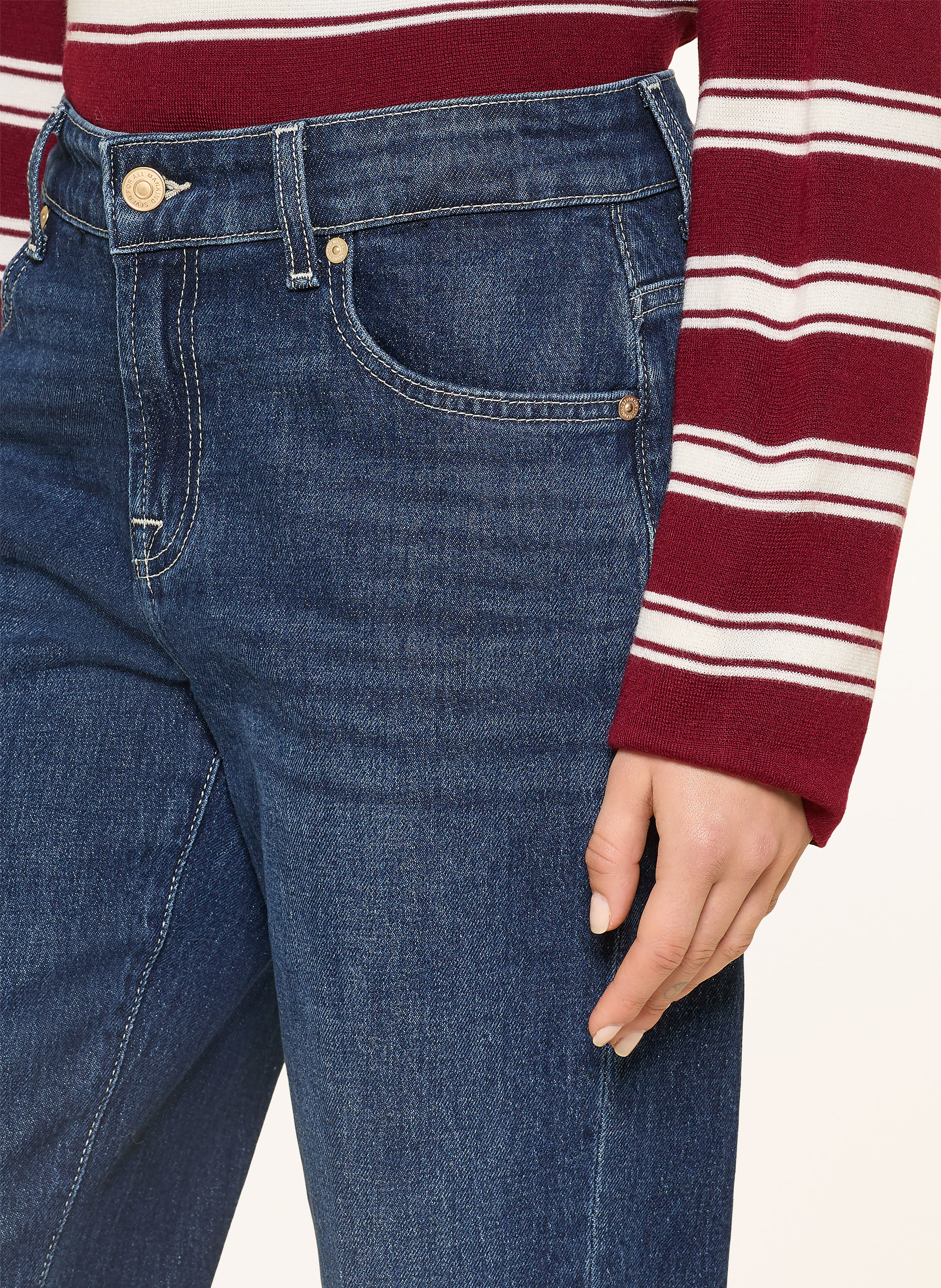 Thumbnail - 7 For All Mankind Straight Jeans Calie blau