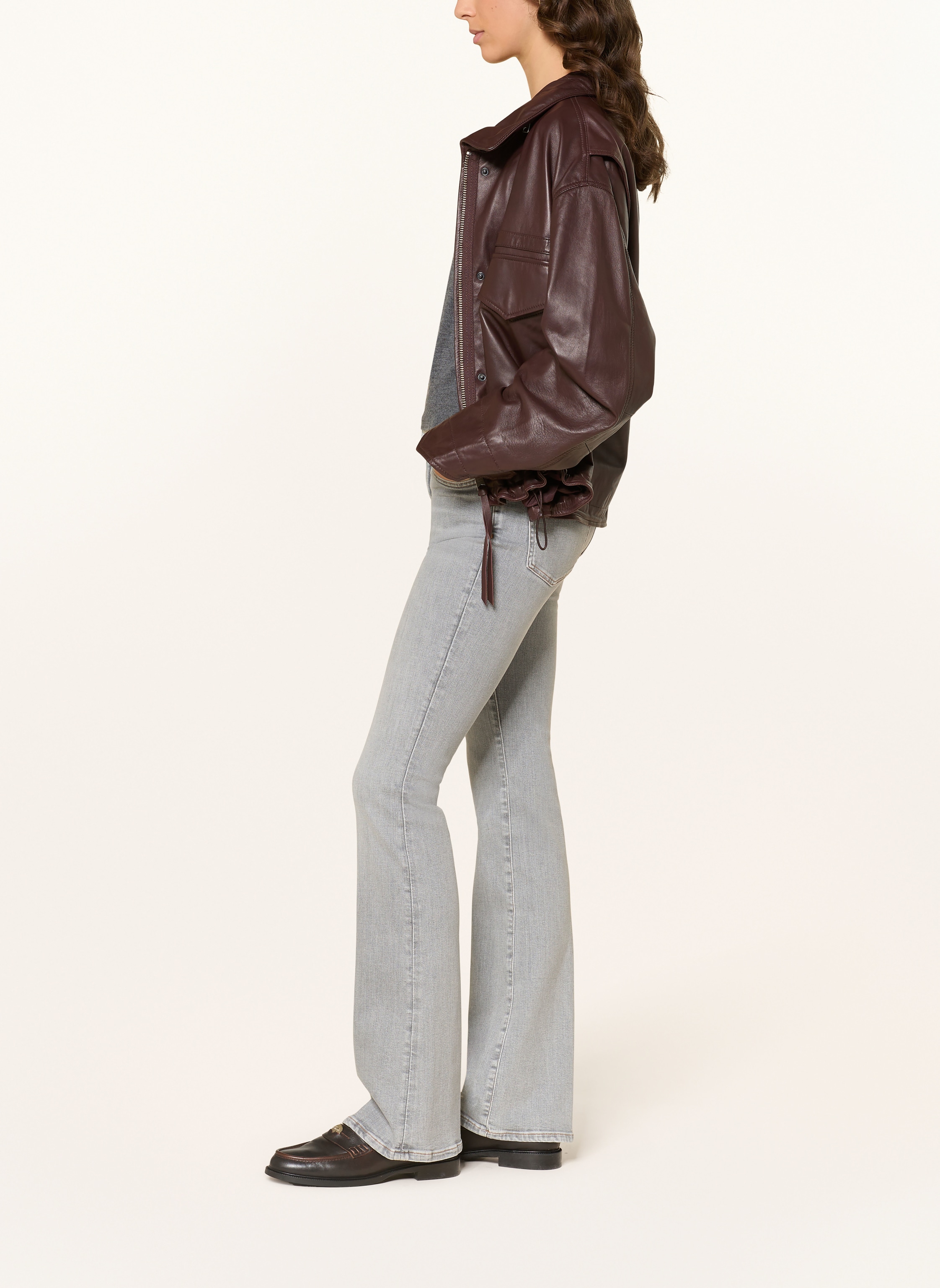 Thumbnail - 7 For All Mankind Bootcut Jeans Riverstone grau