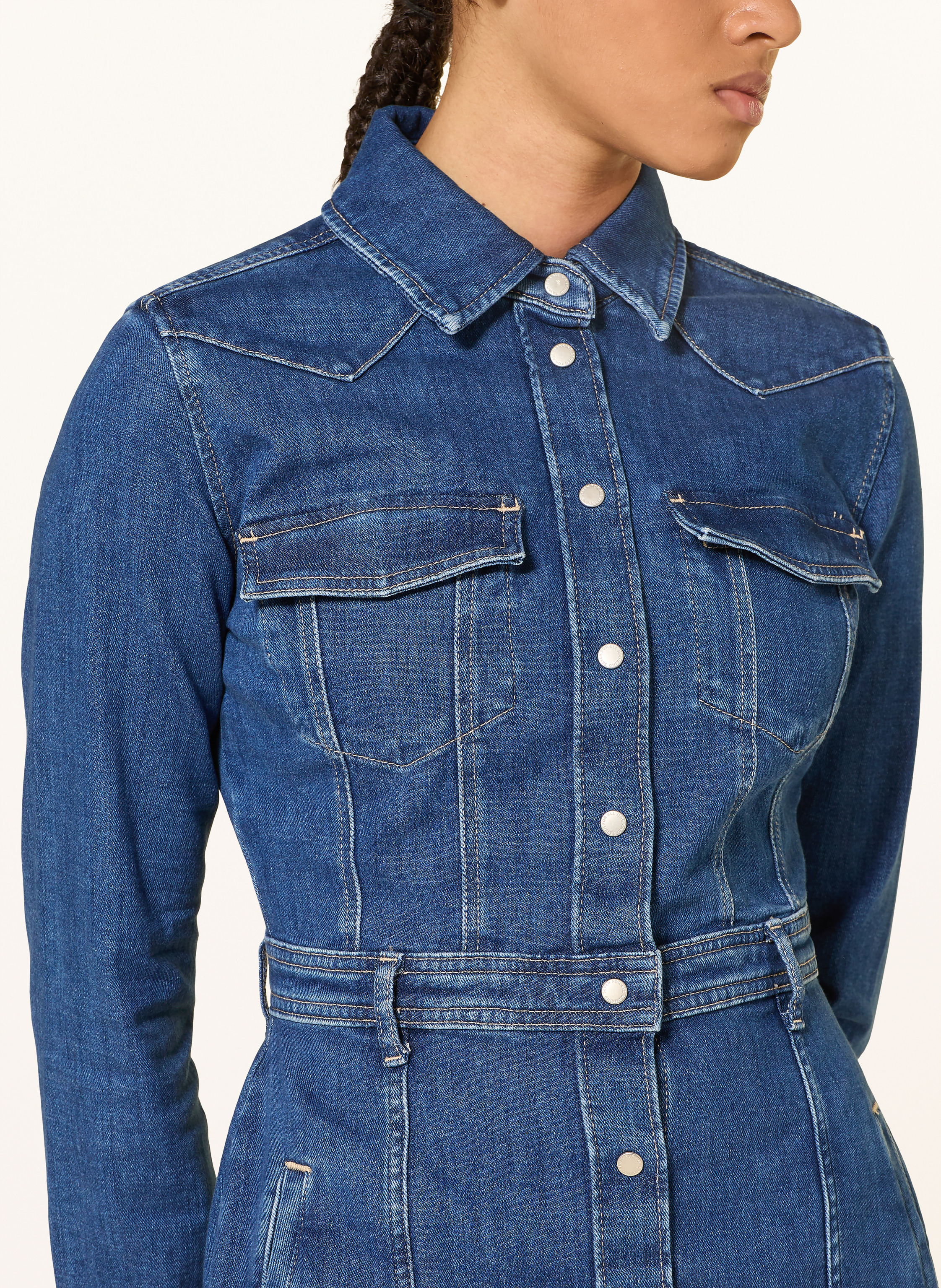 Thumbnail - 7 For All Mankind Jeanskleid Luxe blau