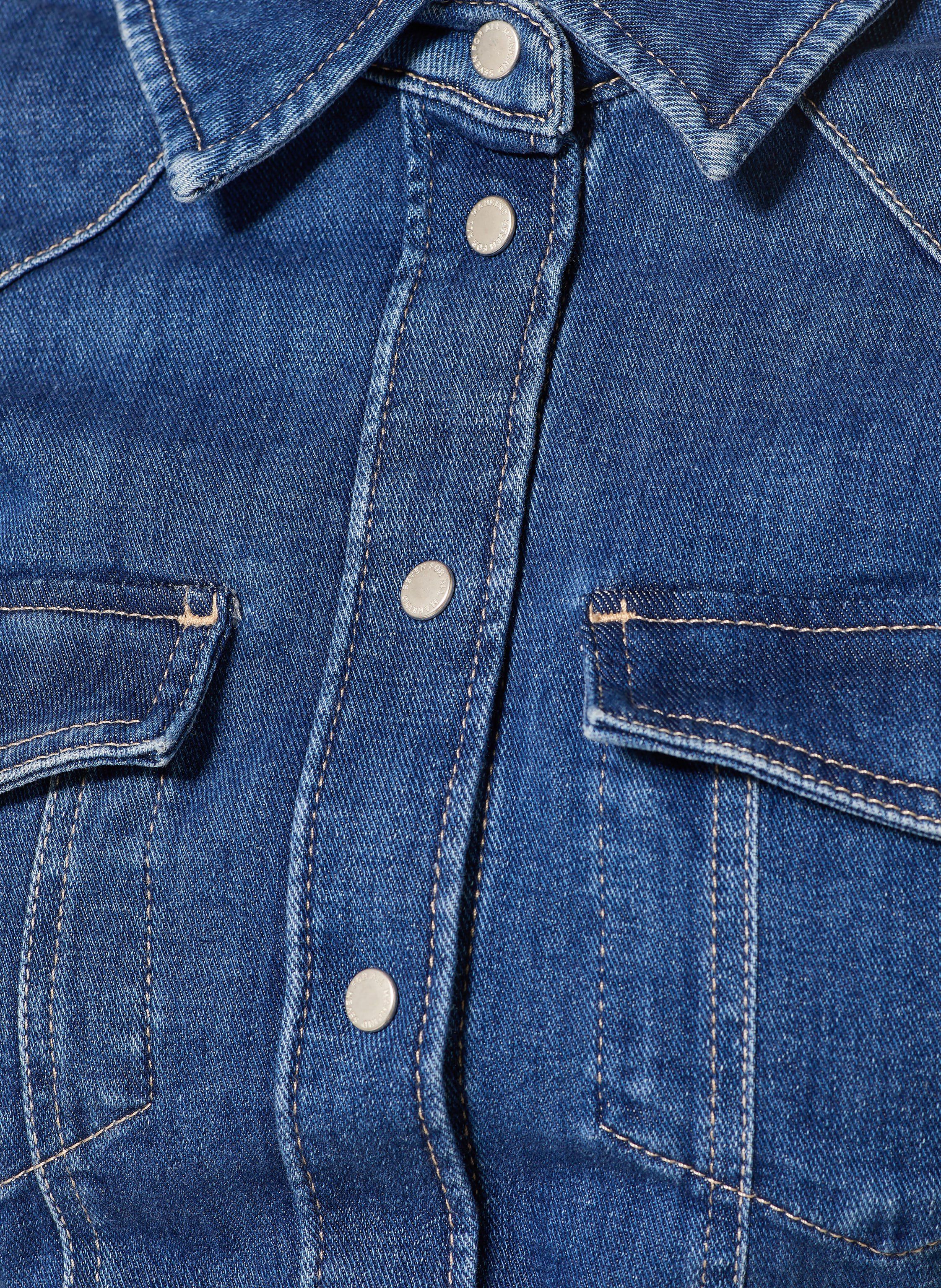 Thumbnail - 7 For All Mankind Jeanskleid Luxe blau