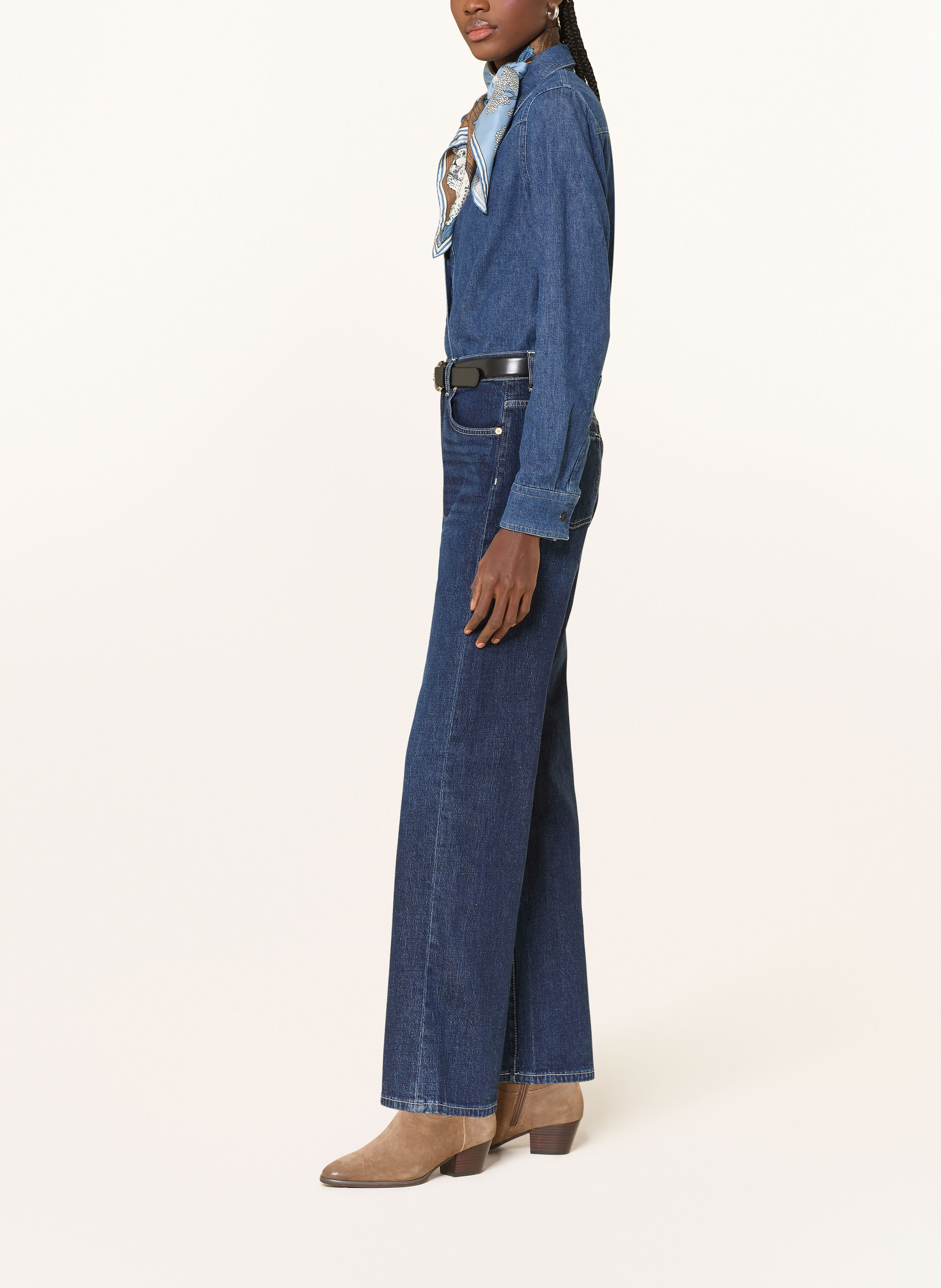 Thumbnail - 7 For All Mankind Straight Jeans Tess Trouser blau