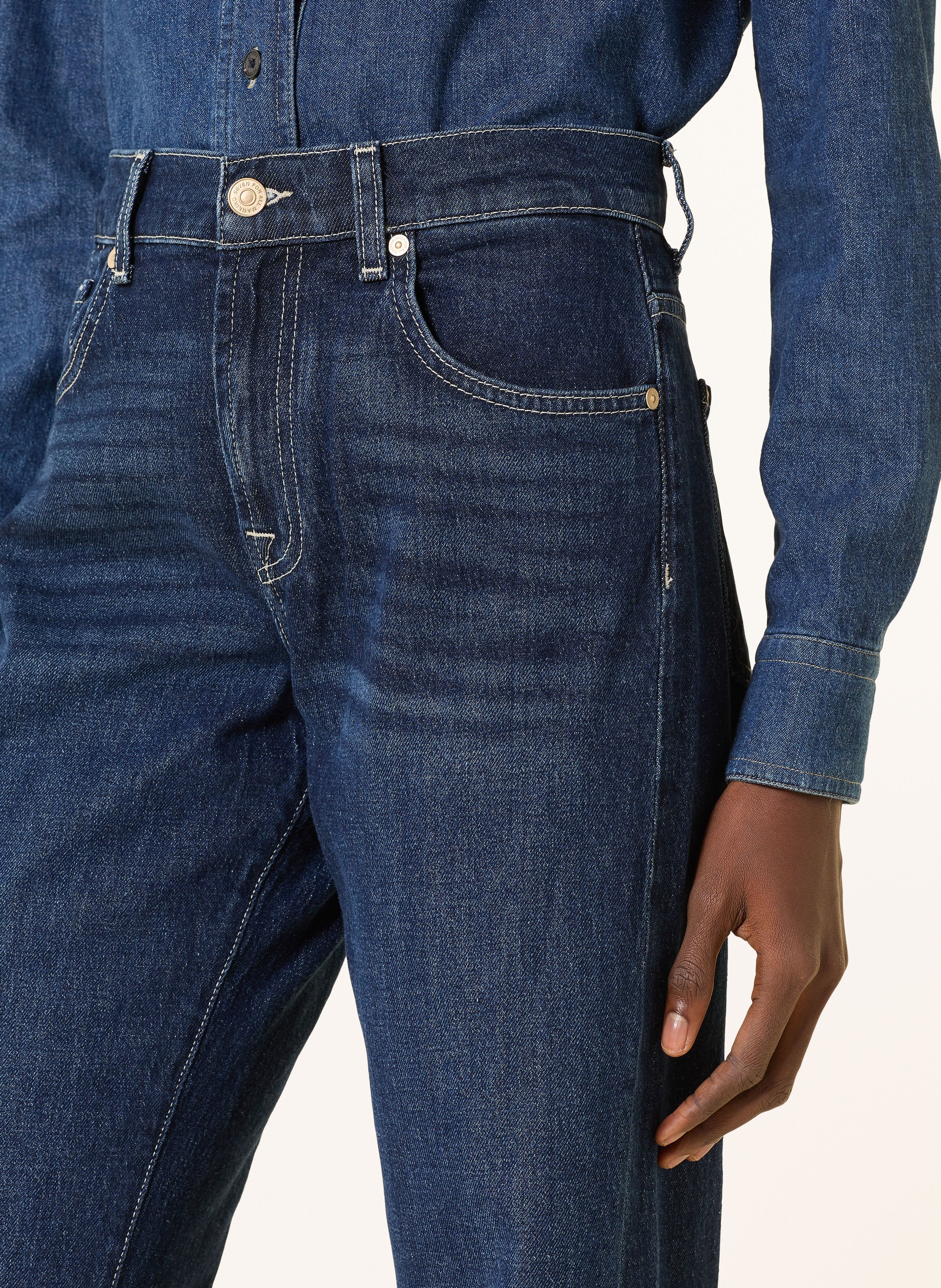 Thumbnail - 7 For All Mankind Straight Jeans Tess Trouser blau