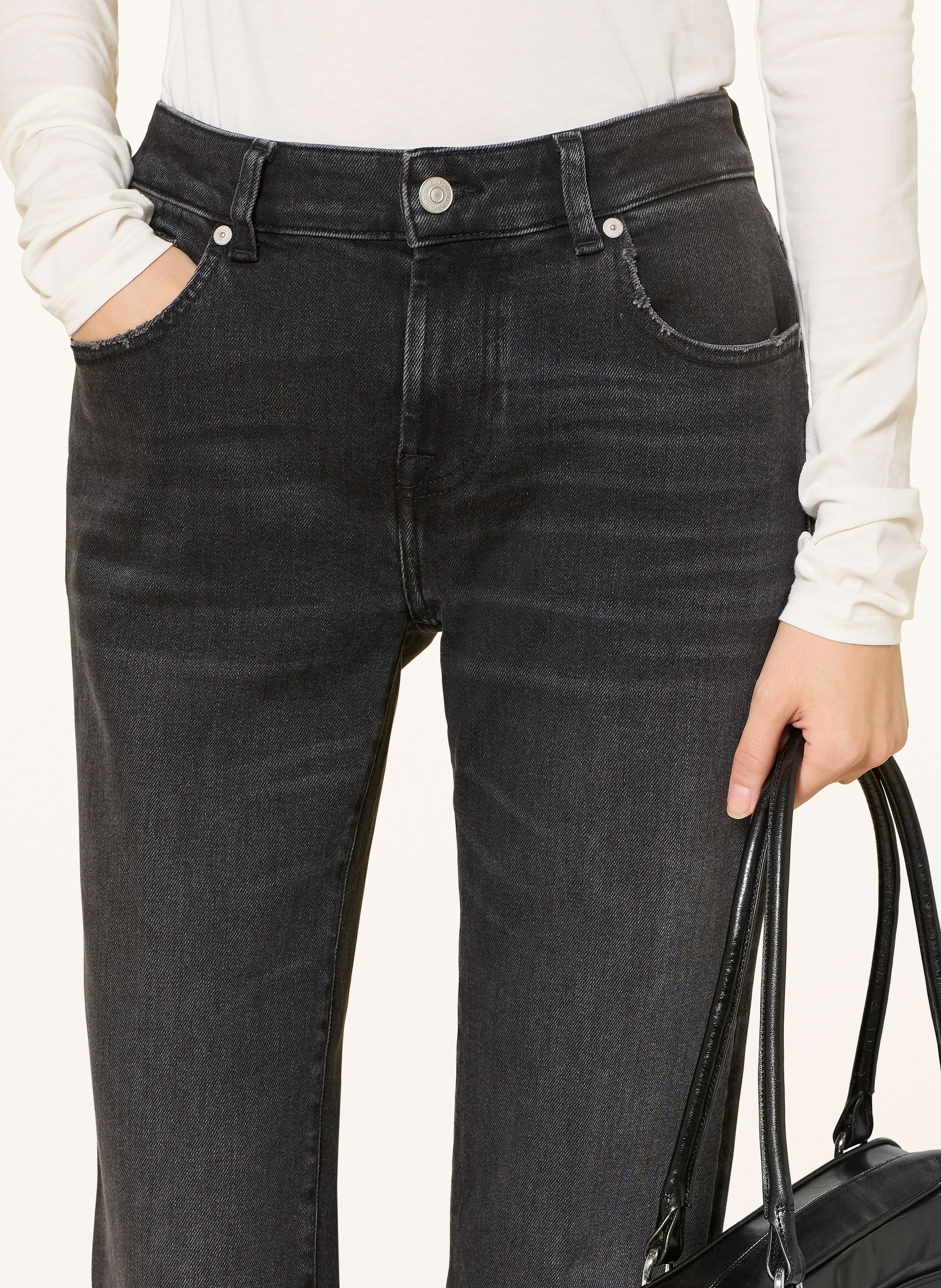 Thumbnail - 7 For All Mankind Straight Jeans Calie Straight schwarz