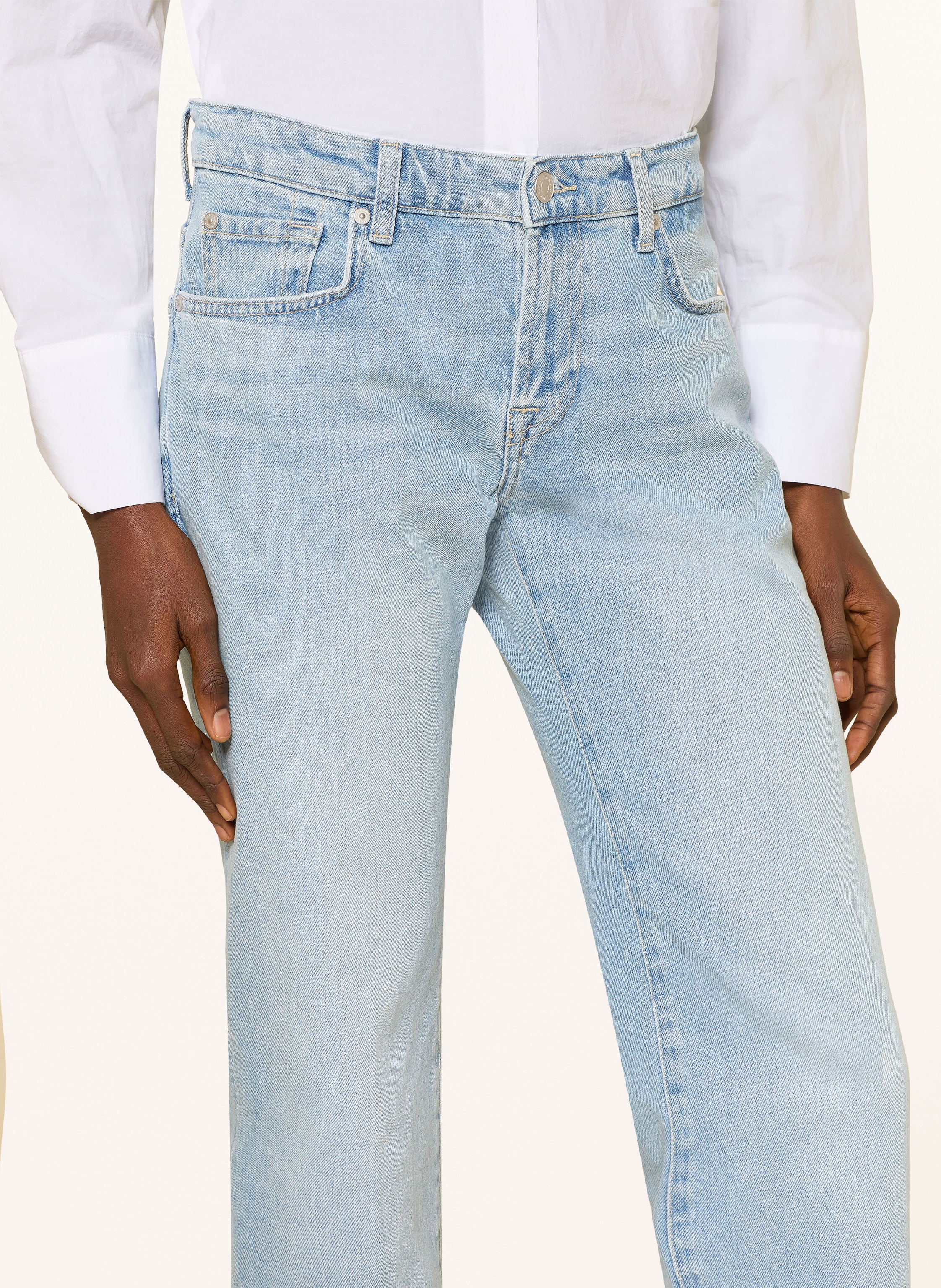 Thumbnail - 7 For All Mankind Straight Jeans Calie blau