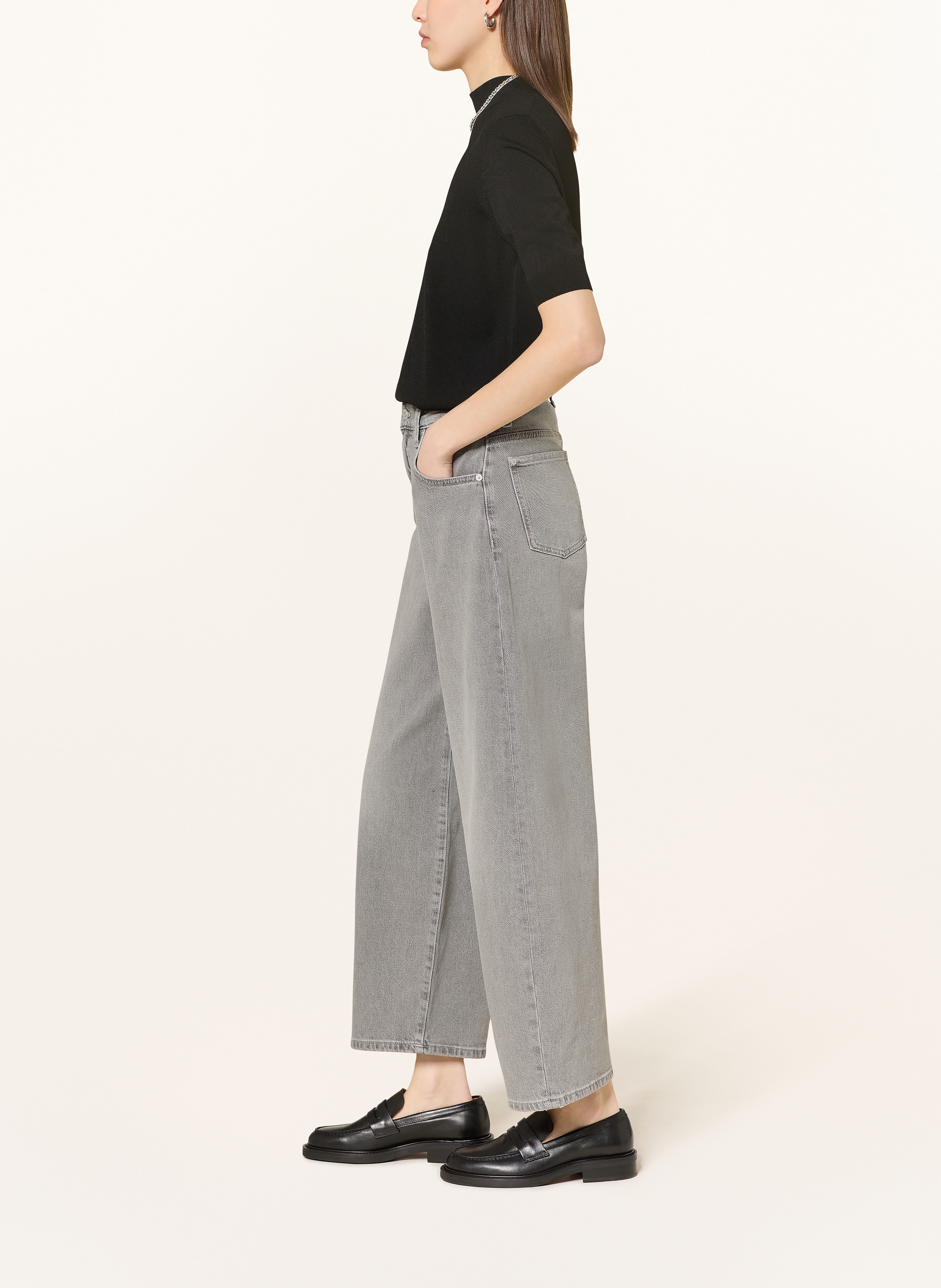 Thumbnail - 7 For All Mankind Barrel Jeans Bonnie Curvilinear grau