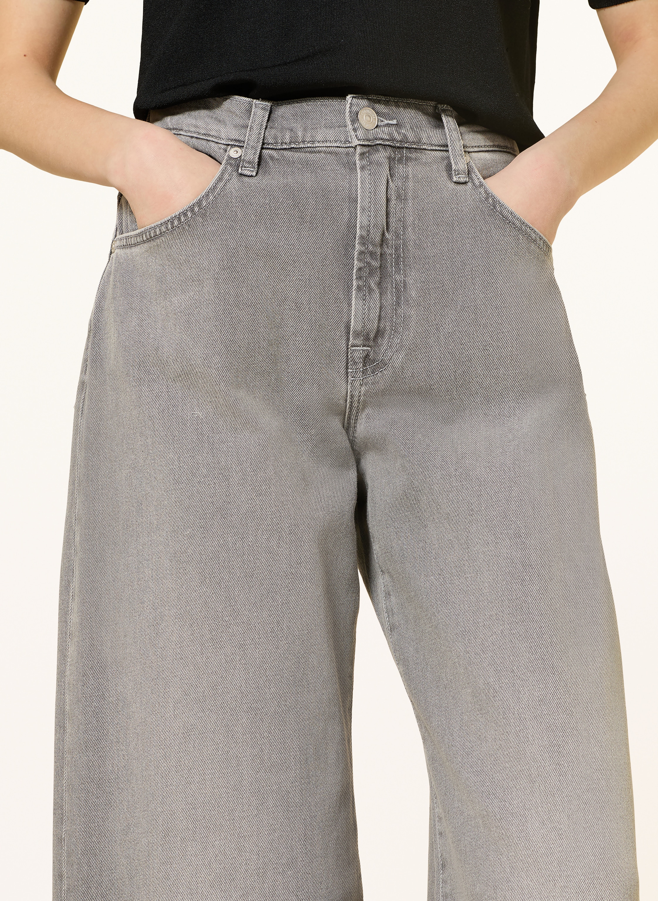 Thumbnail - 7 For All Mankind Barrel Jeans Bonnie Curvilinear grau