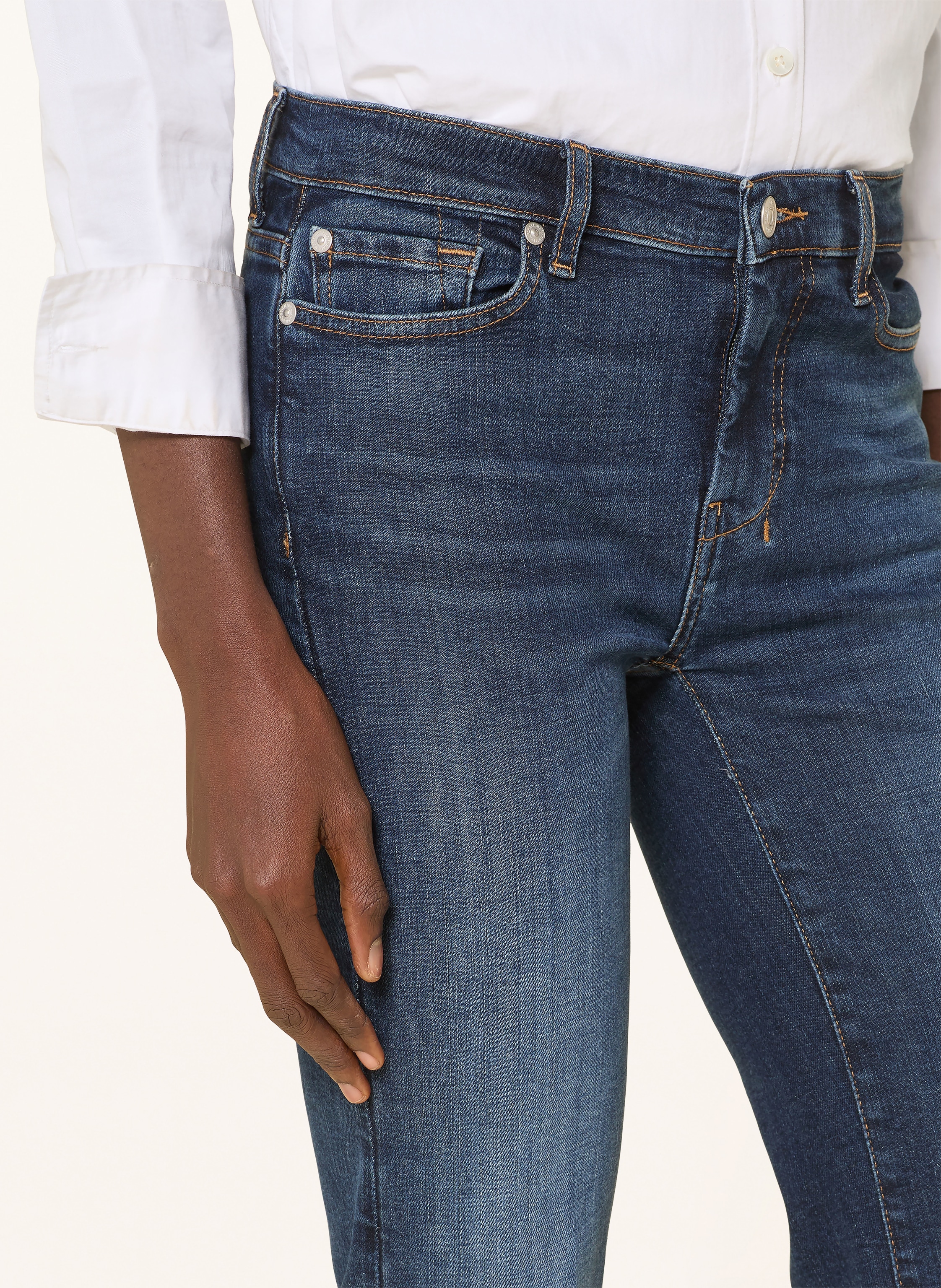 Thumbnail - 7 For All Mankind Flared Jeans Dojo Slim Illusion blau