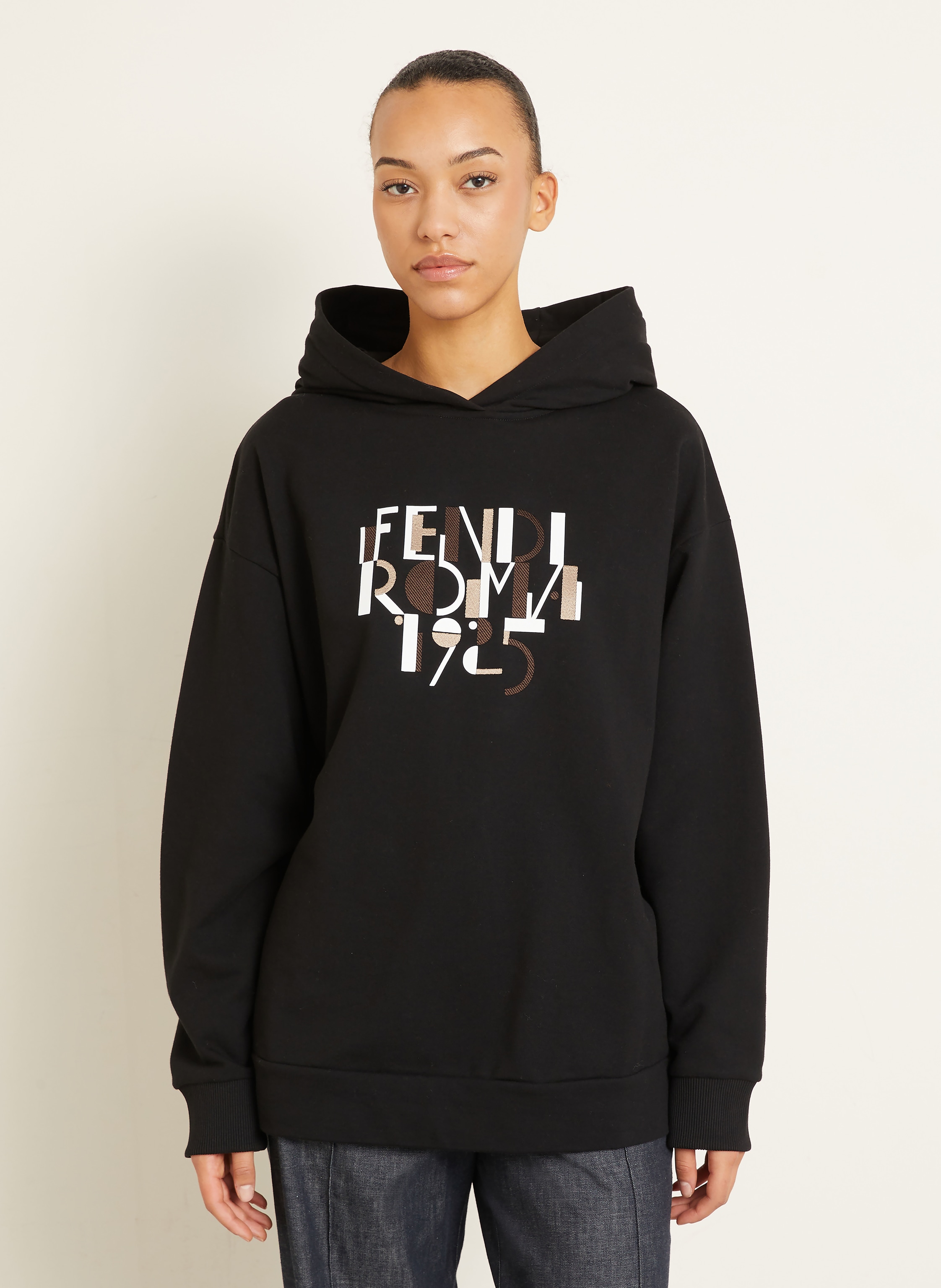 Thumbnail - Fendi Oversized-Hoodie schwarz