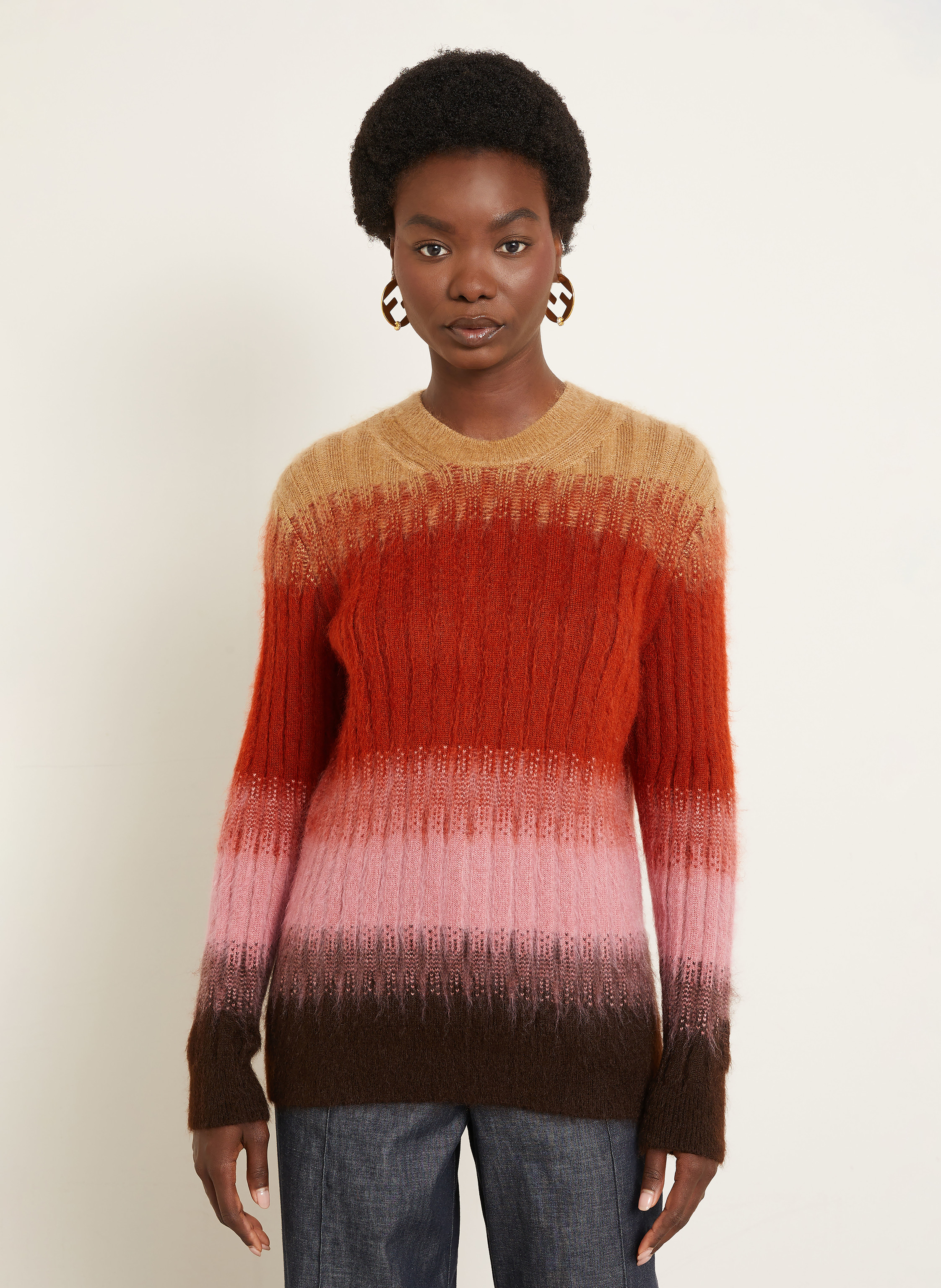 Thumbnail - Fendi Pullover Mit Mohair braun