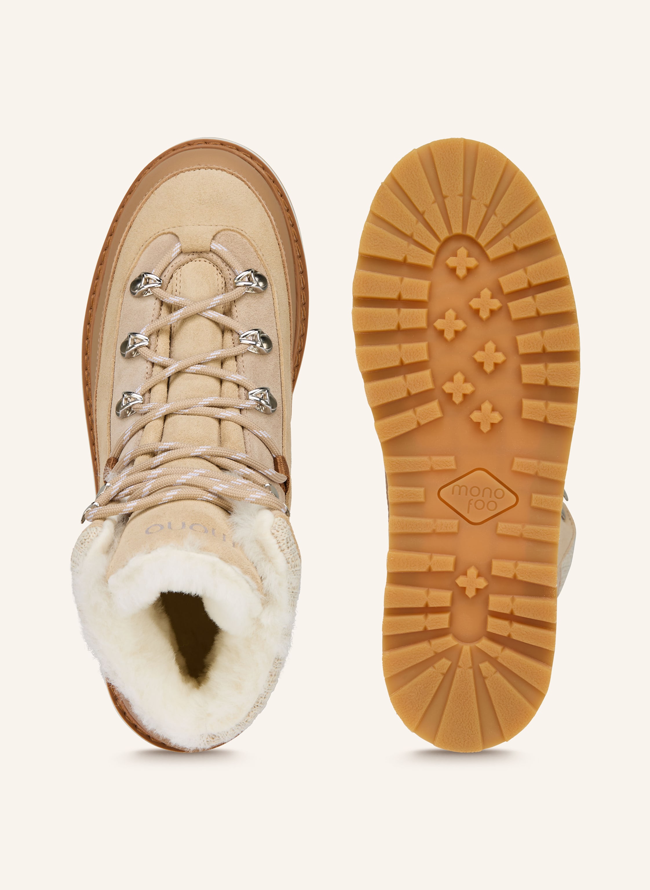 Thumbnail - Mono Schnürboots Tag Cap beige