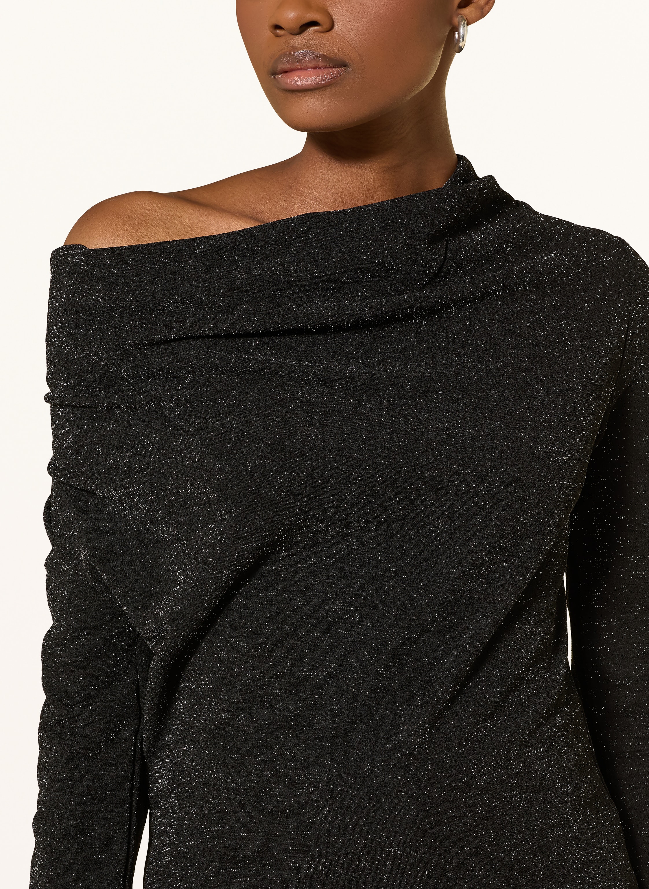 Thumbnail - Selected Femme Longsleeve Mit Glitzergarn schwarz